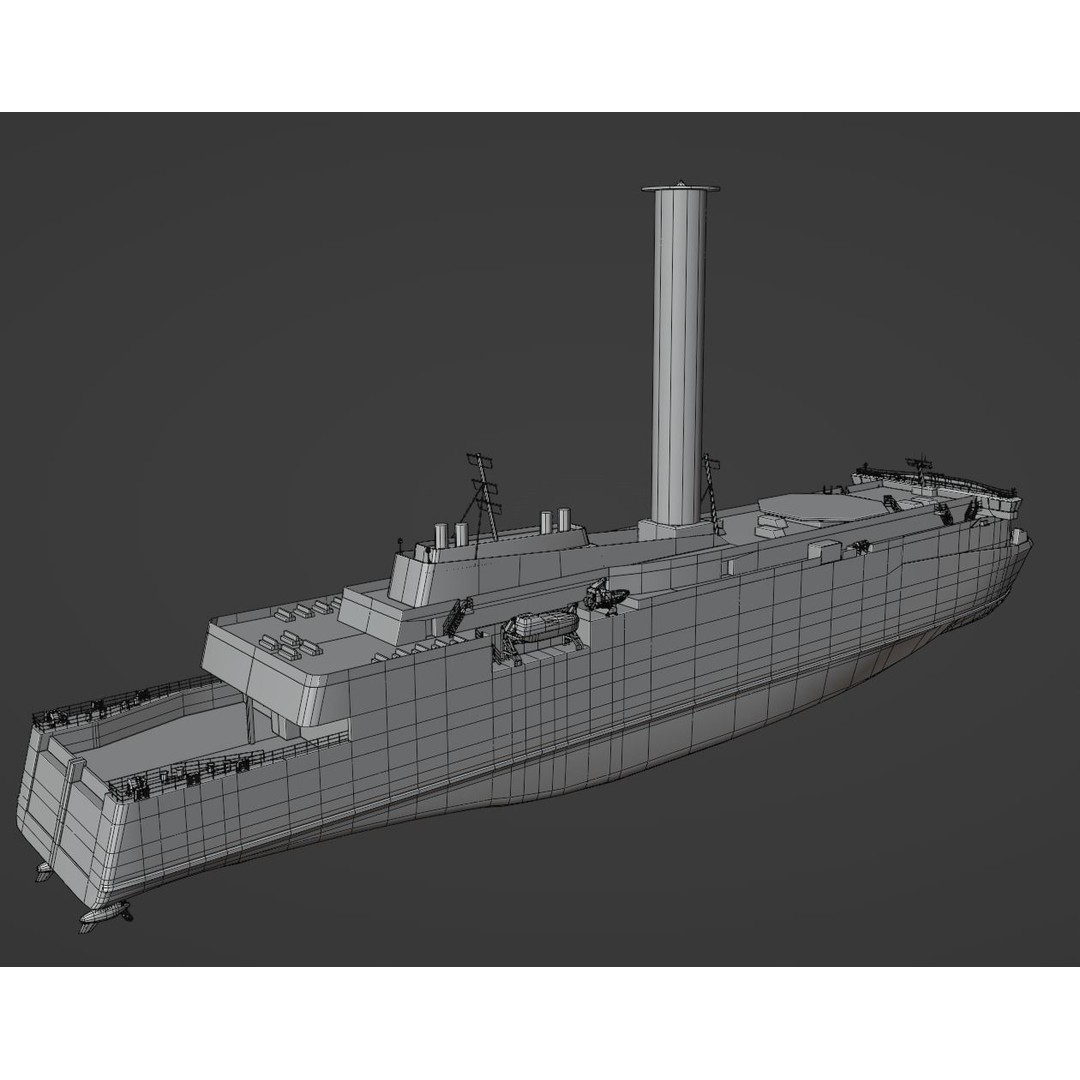 Scandlines Hybrid Ferry 3D Model – Low Poly Watercraft, FBX - View 10