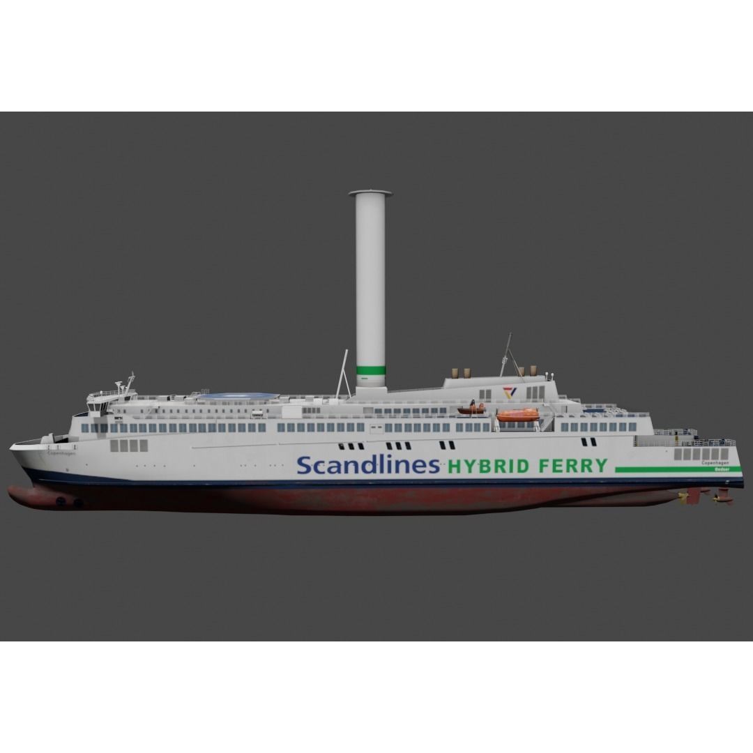 Scandlines Hybrid Ferry 3D Model – Low Poly Watercraft, FBX - View 5