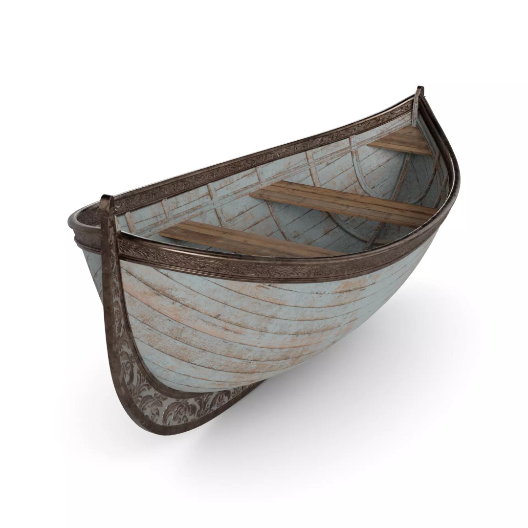 Dinghy 3D Model – Historical Rowing Boat with PBR Textures, FBX
