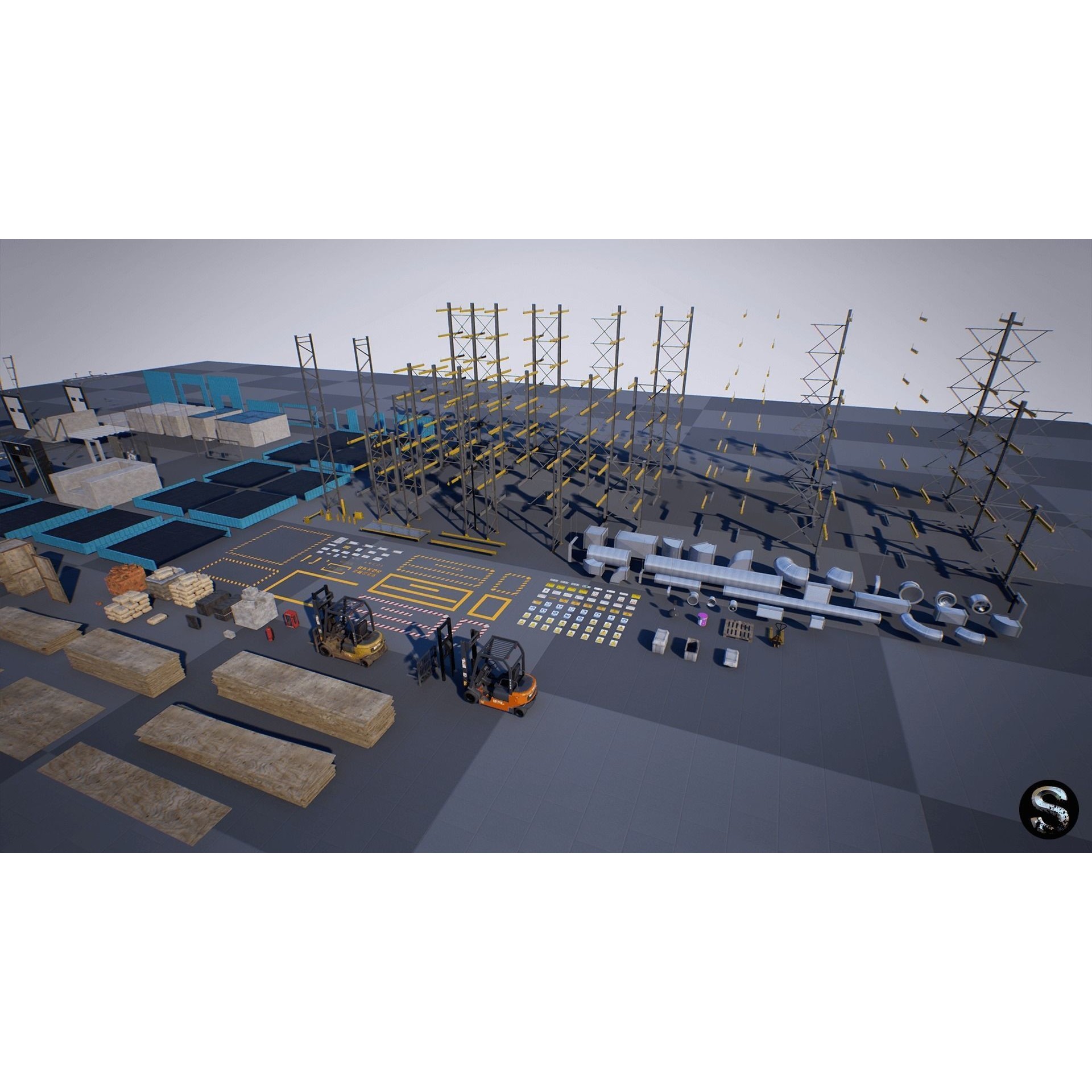 Storage Pack - Low-Poly Game-Ready 3D Model