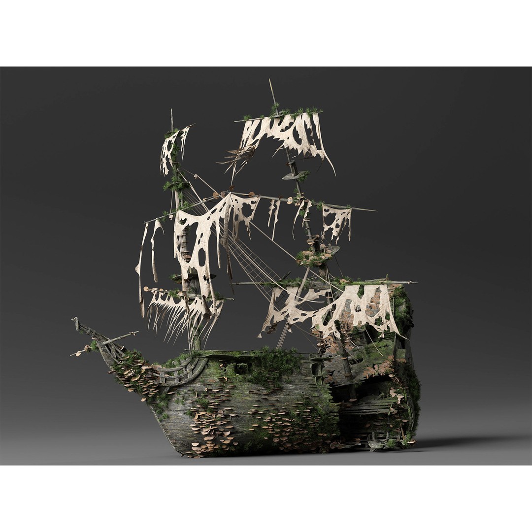 Treasure Of The Sea 3D Model – Pirate Ship & Shipwreck Collection for Blender - View 12