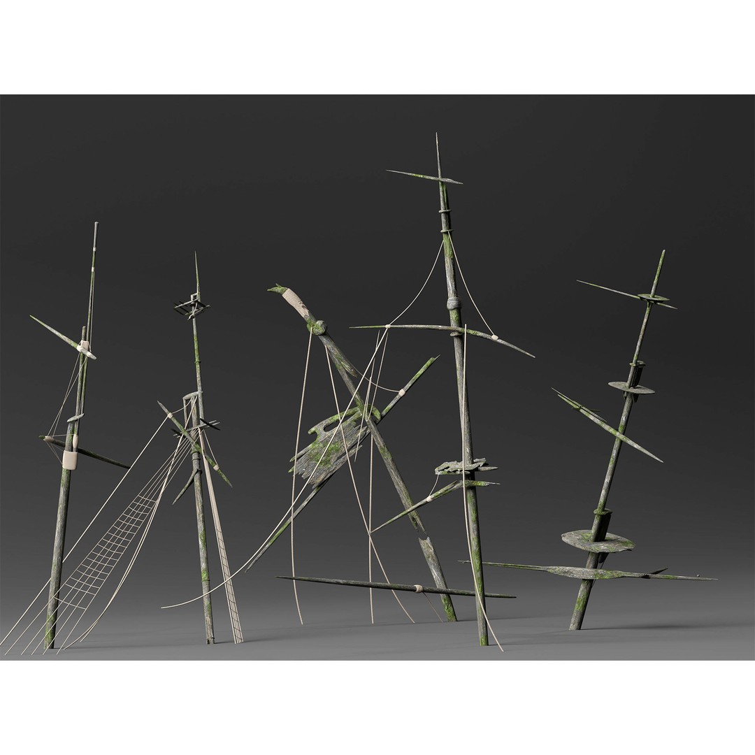 Treasure Of The Sea 3D Model – Pirate Ship & Shipwreck Collection for Blender - View 16