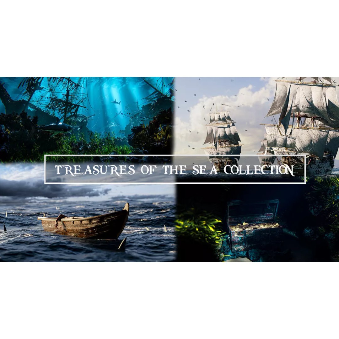 Treasure Of The Sea 3D Model – Pirate Ship & Shipwreck Collection for Blender - View 2