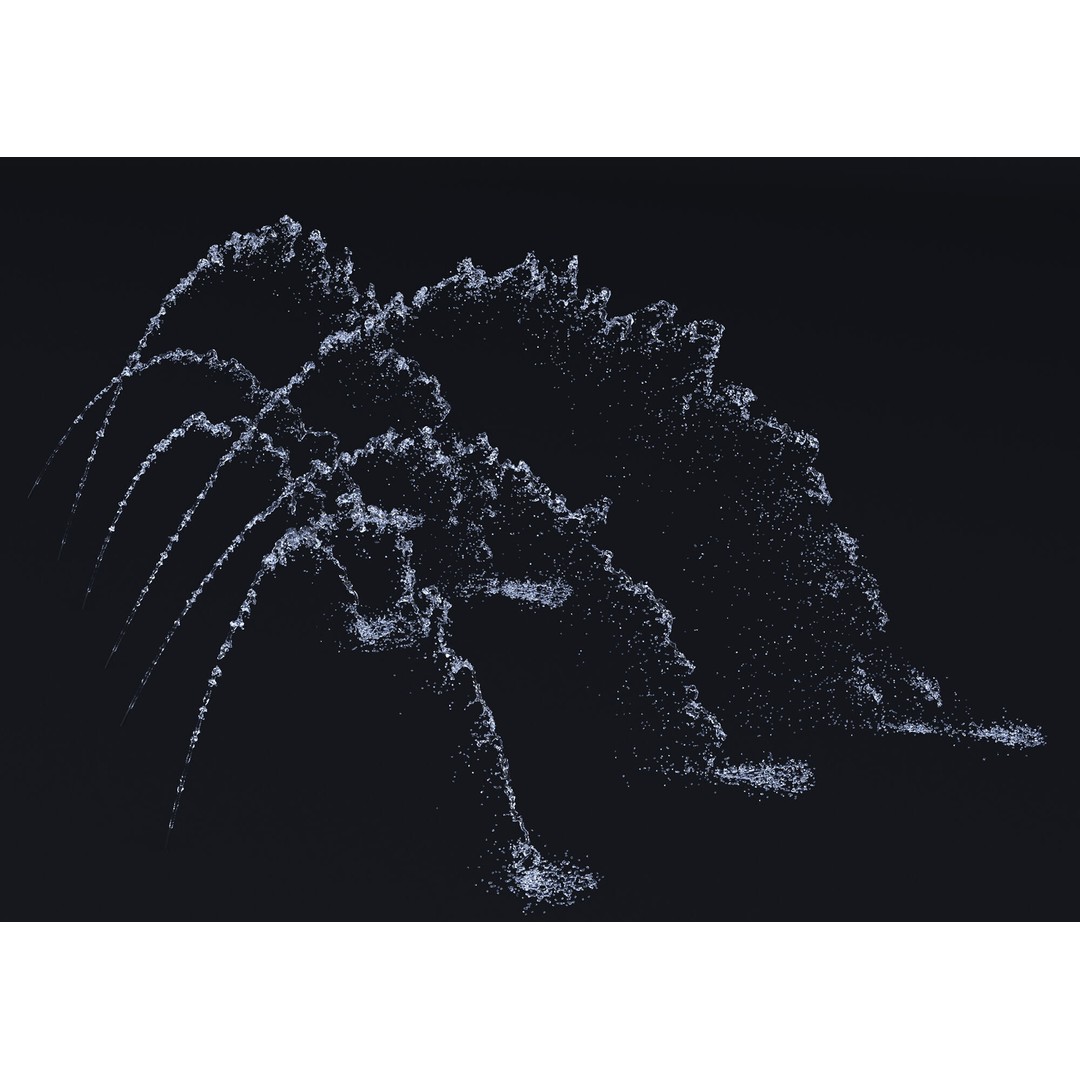Six Animated Fountains 3D Model – Realistic Water Simulation, FBX, OBJ - View 6