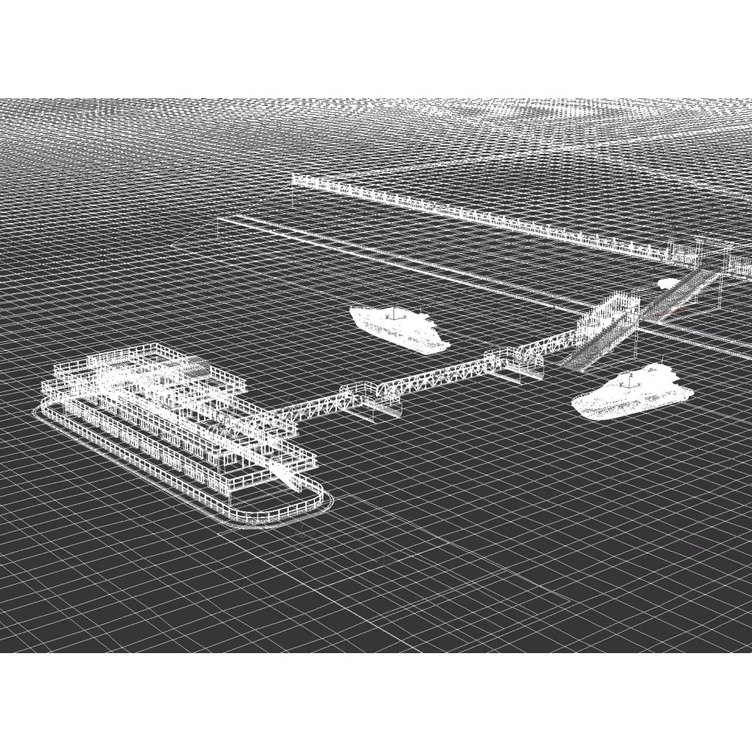 Luxury Cruise Ship 3D Model – Detailed Marina Pier Scene, PBR, FBX - View 23