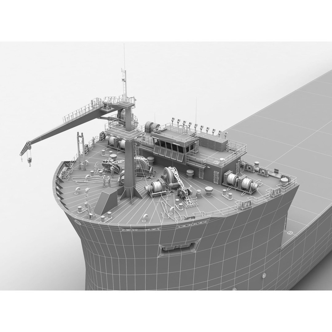 Heavy Load Carrier 3D Model – High Detail Vessel for Offshore Use, FBX