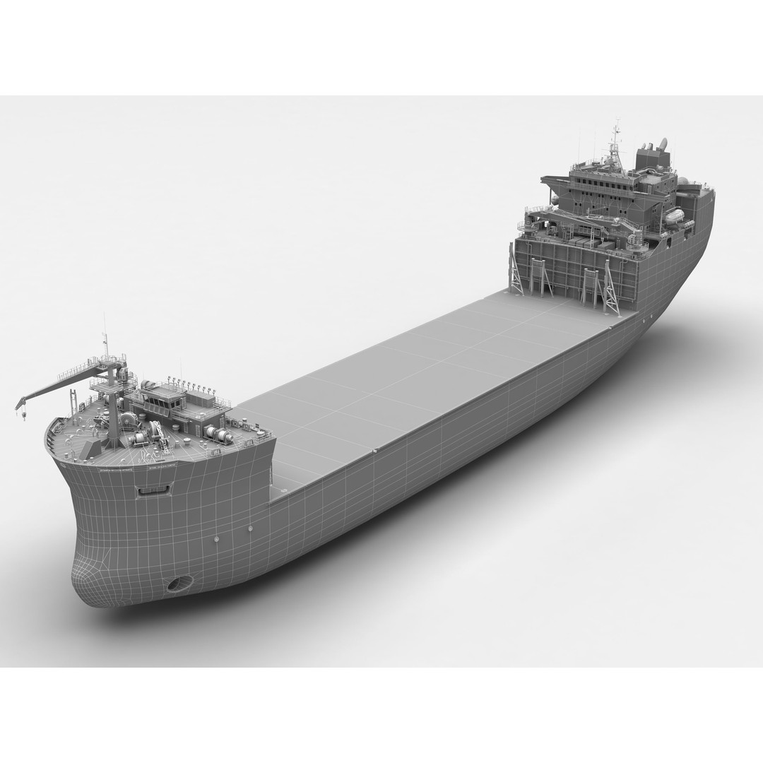 Heavy Load Carrier 3D Model – High Detail Vessel for Offshore Use, FBX - View 12