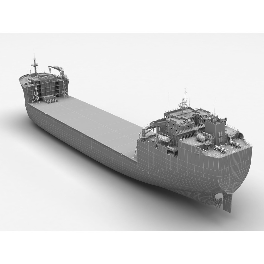 Heavy Load Carrier 3D Model – High Detail Vessel for Offshore Use, FBX - View 13