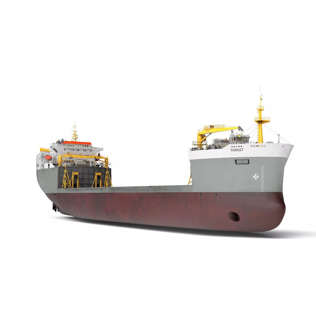 Heavy Load Carrier 3D Model – High Detail Vessel for Offshore Use, FBX - View 2