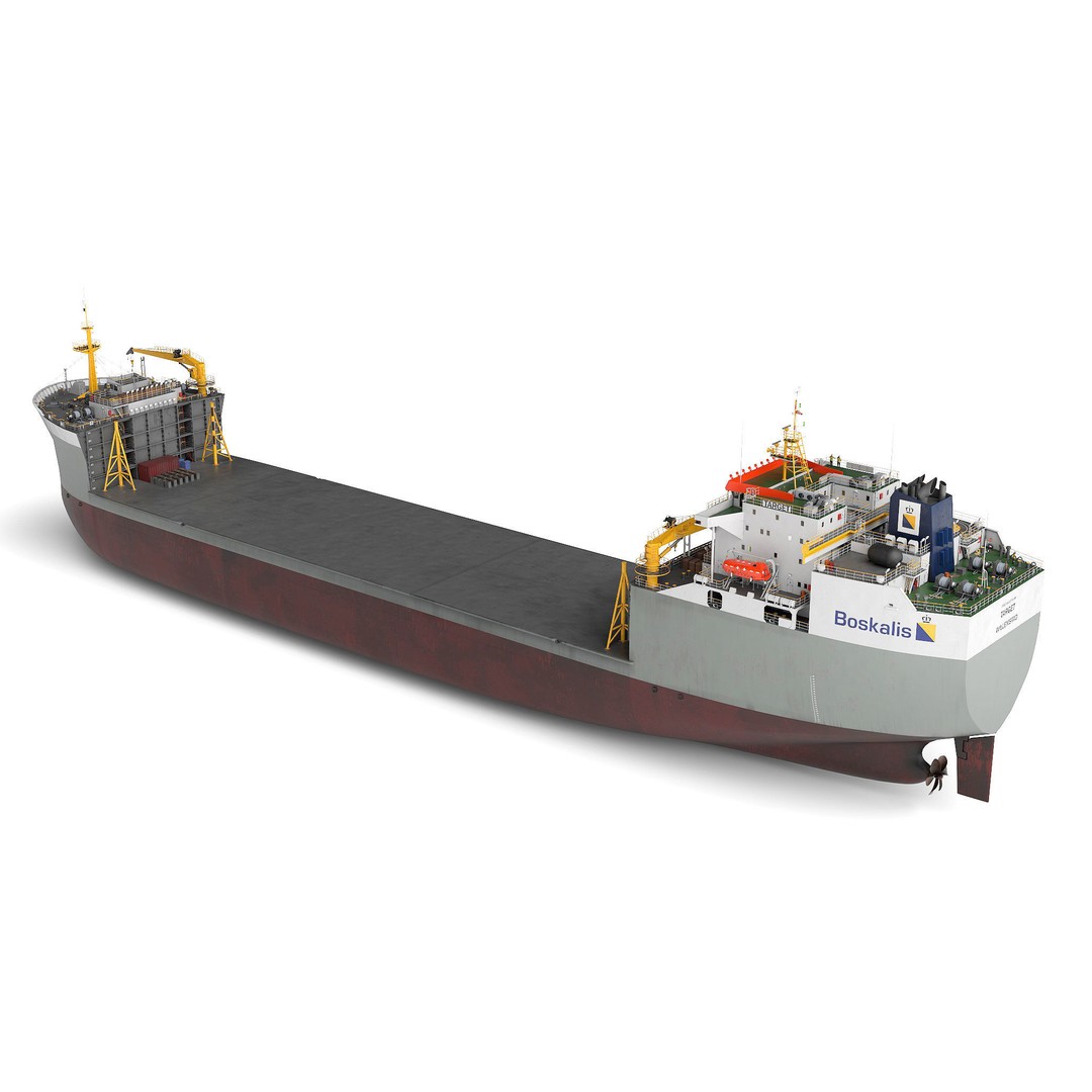 Heavy Load Carrier 3D Model – High Detail Vessel for Offshore Use, FBX - View 4
