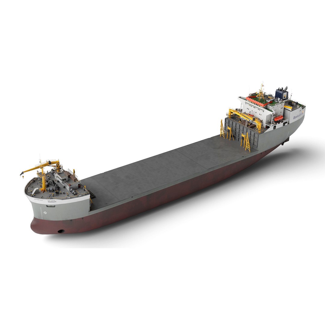 Heavy Load Carrier 3D Model – High Detail Vessel for Offshore Use, FBX - View 5