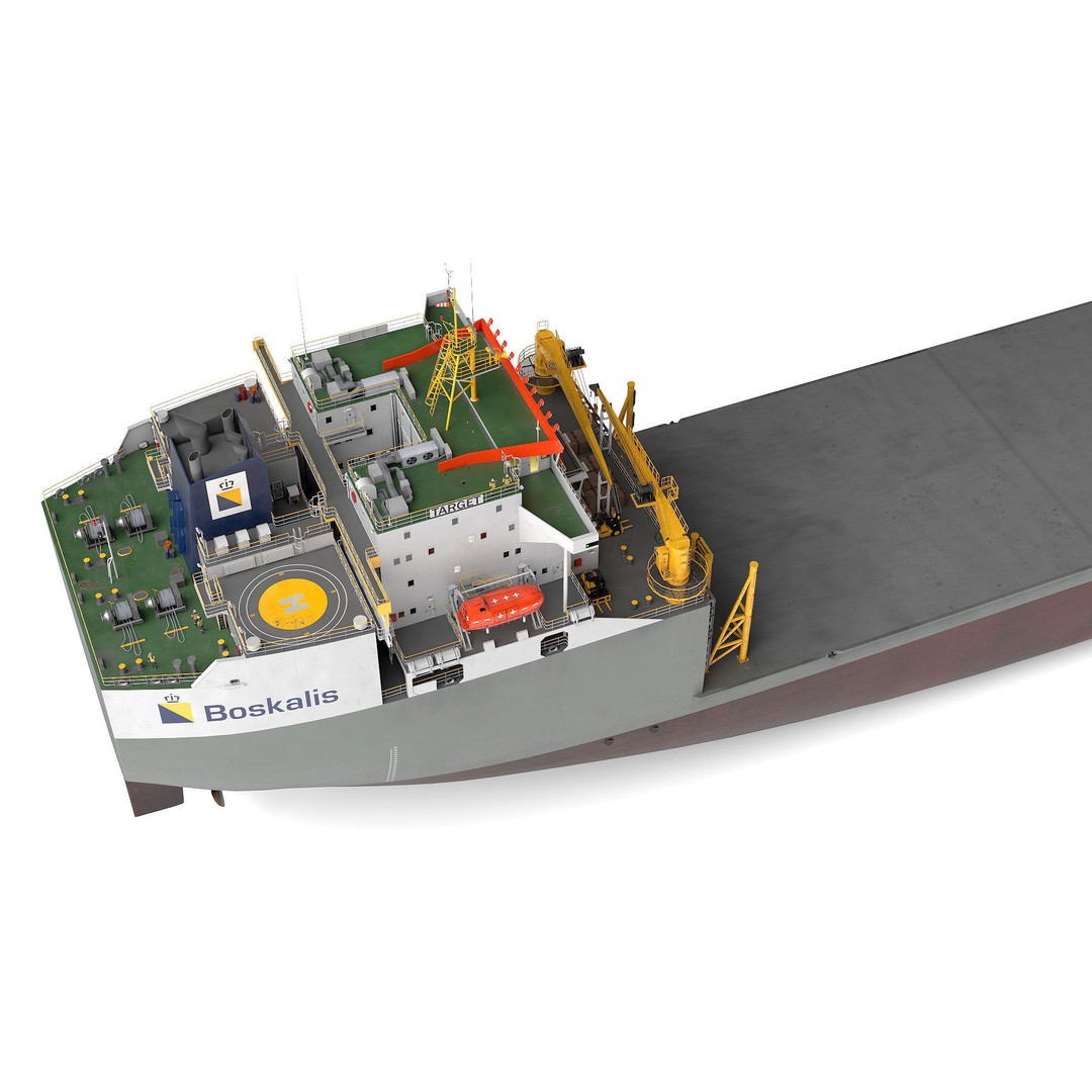 Heavy Load Carrier 3D Model – High Detail Vessel for Offshore Use, FBX - View 6