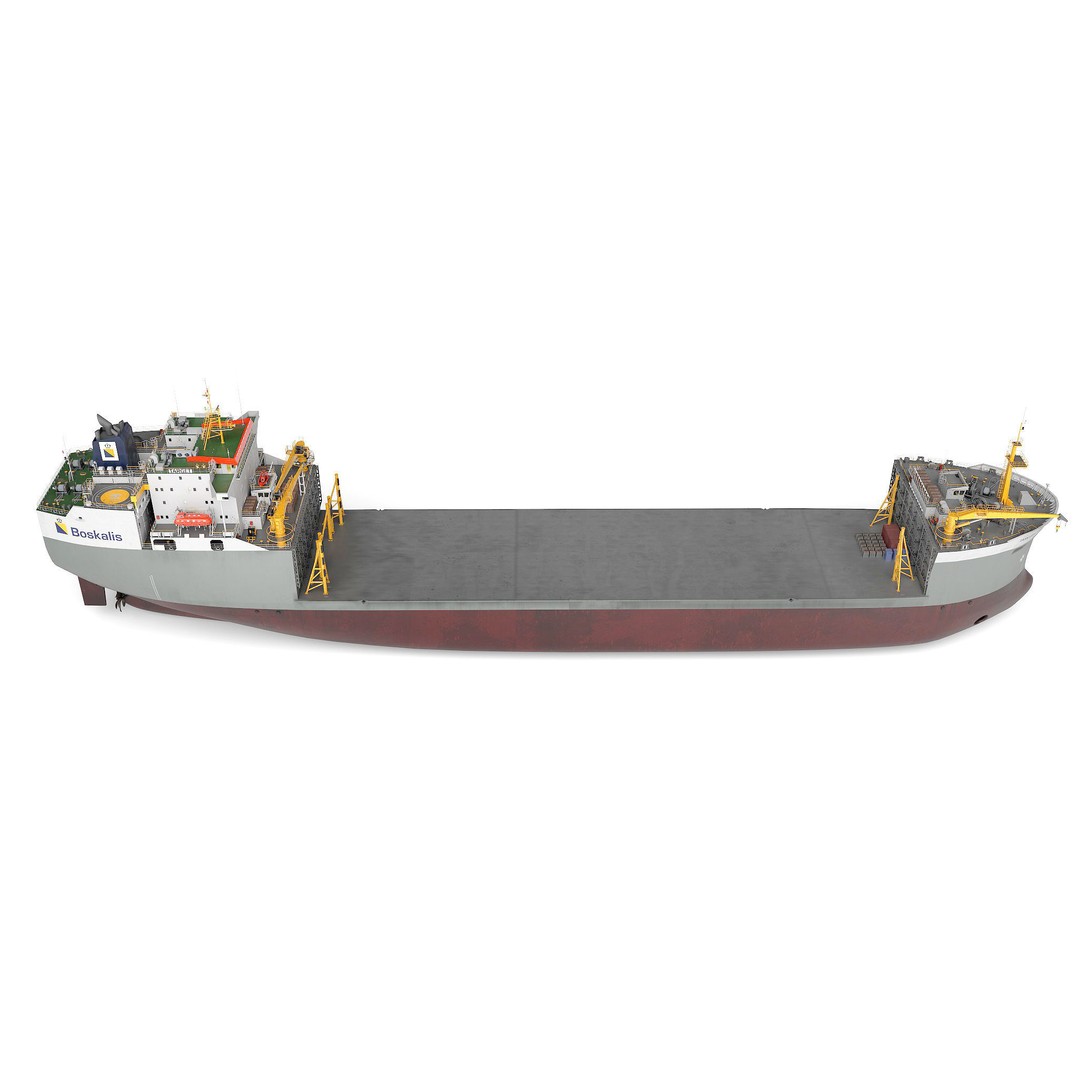 Heavy Load Carrier 3D Model – High Detail Vessel for Offshore Use, FBX - View 8