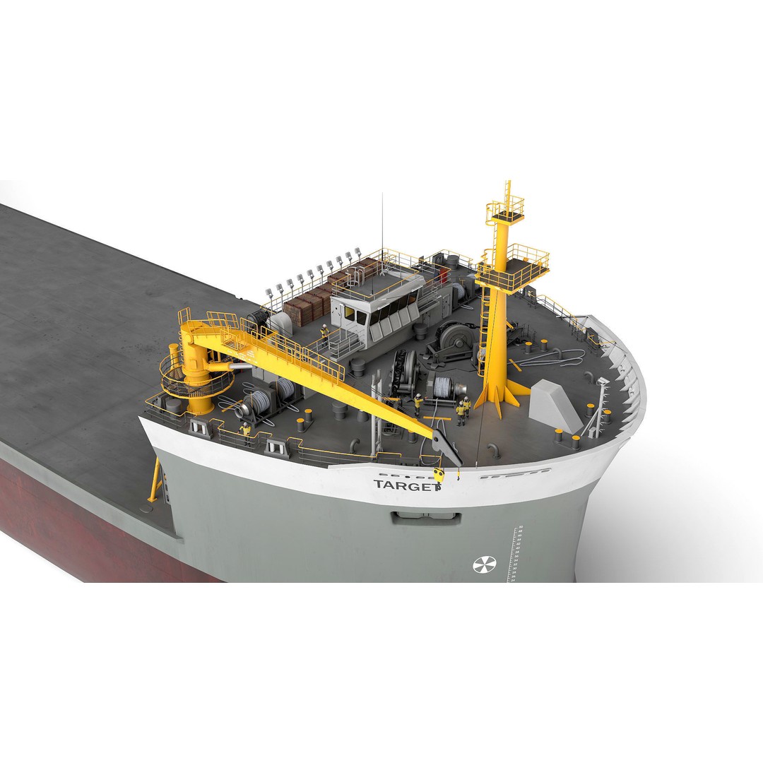 Heavy Load Carrier 3D Model – High Detail Vessel for Offshore Use, FBX - View 9
