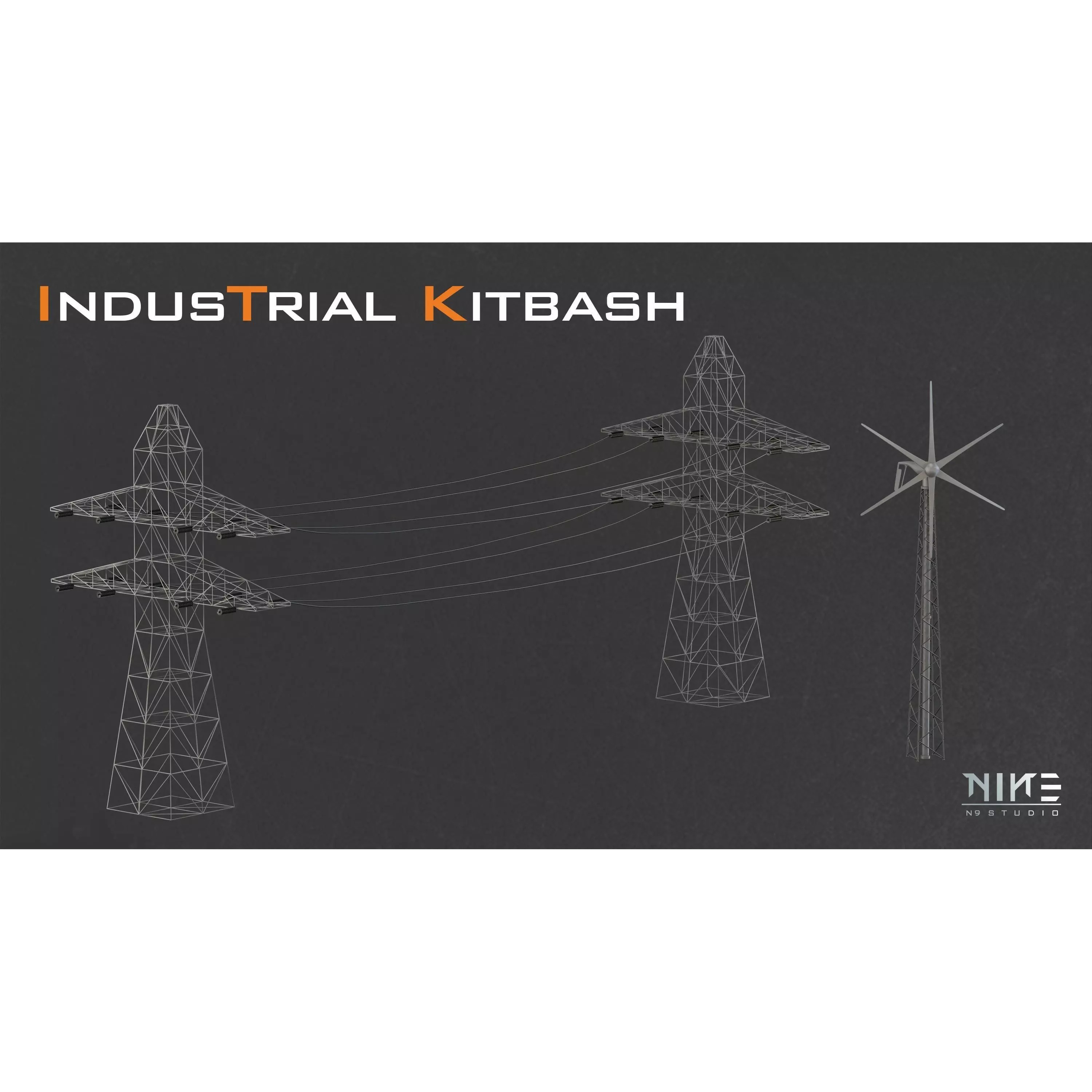 Industrial Kitbash - Game-Ready 3D Model