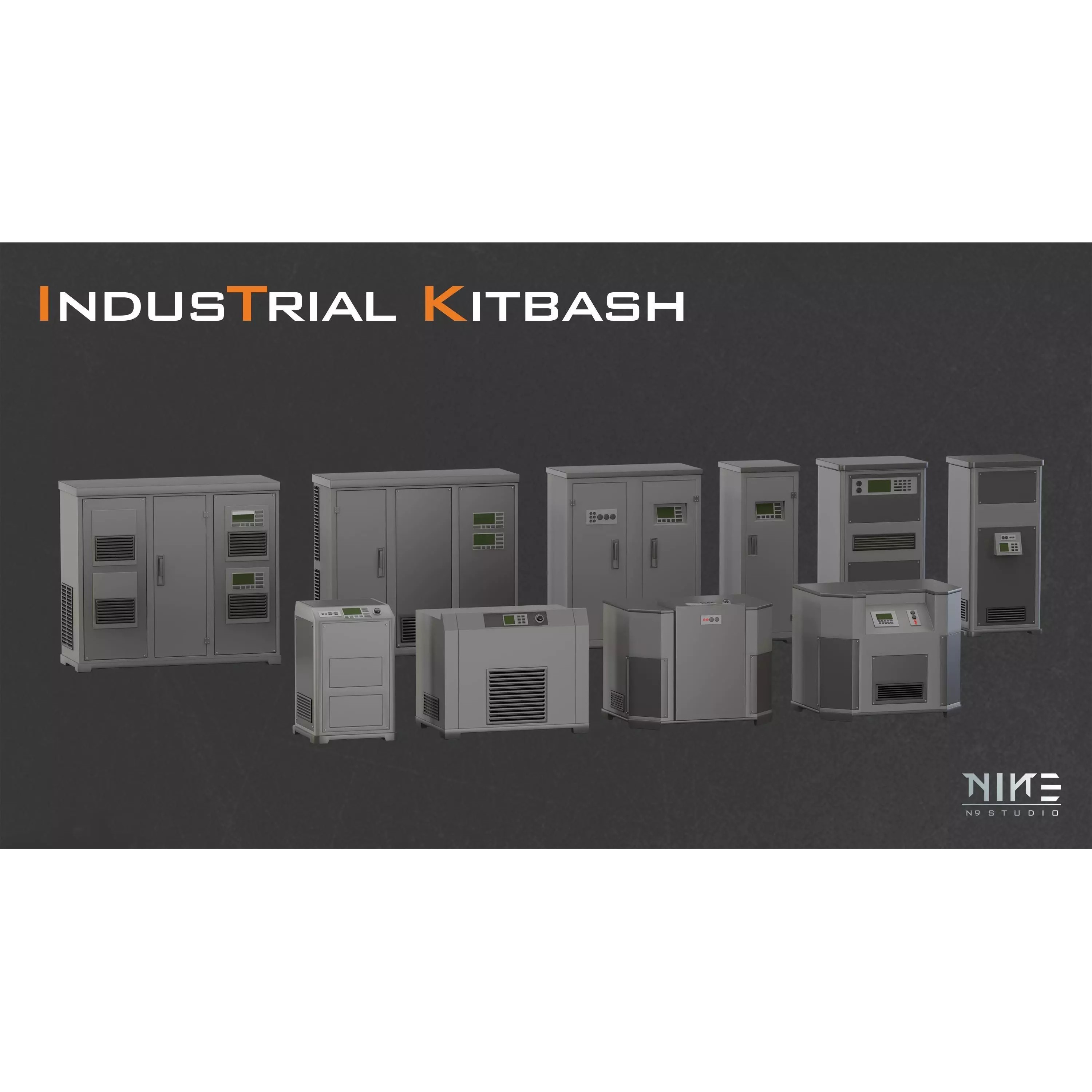 Industrial Kitbash - Game-Ready 3D Model - View 10