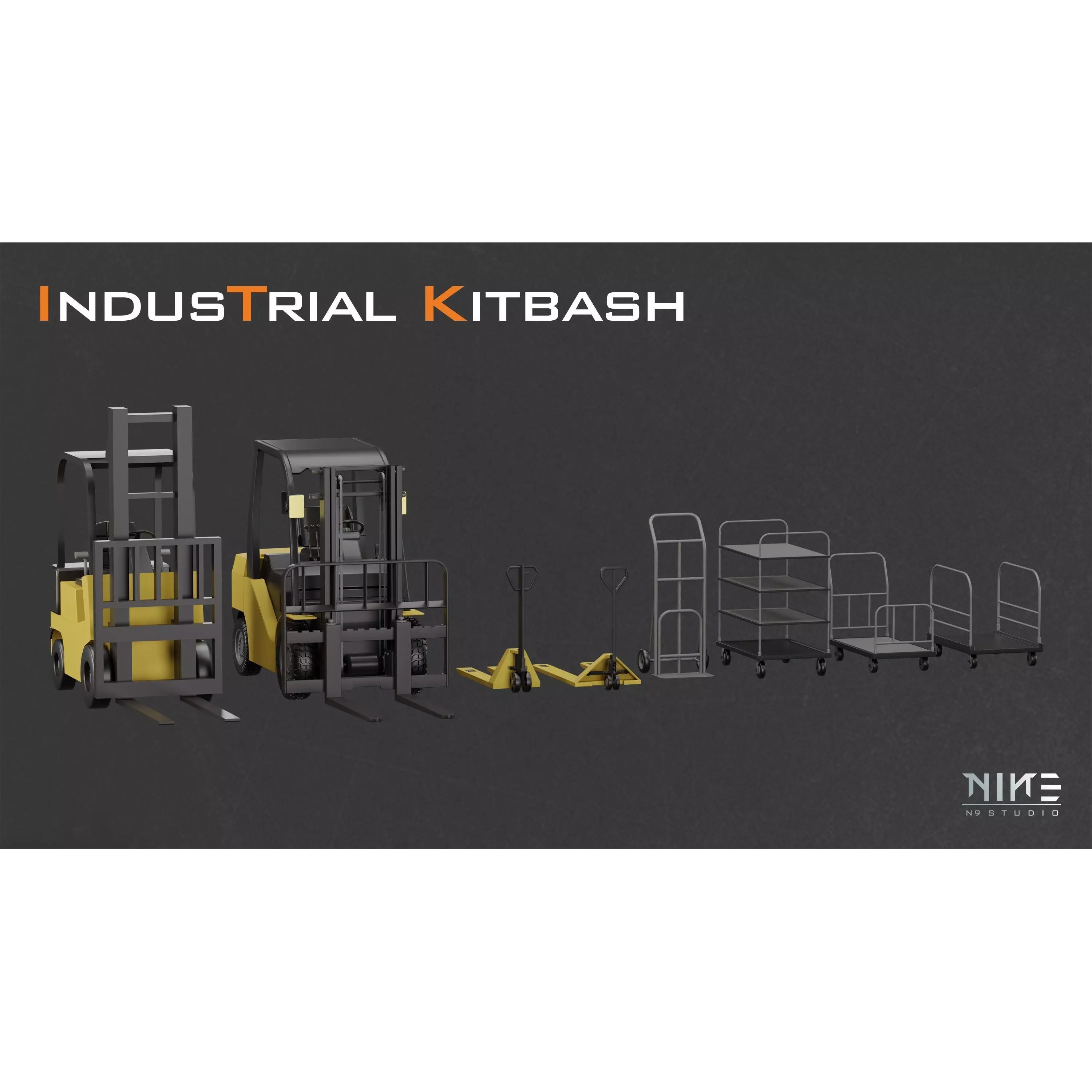 Industrial Kitbash - Game-Ready 3D Model - View 11