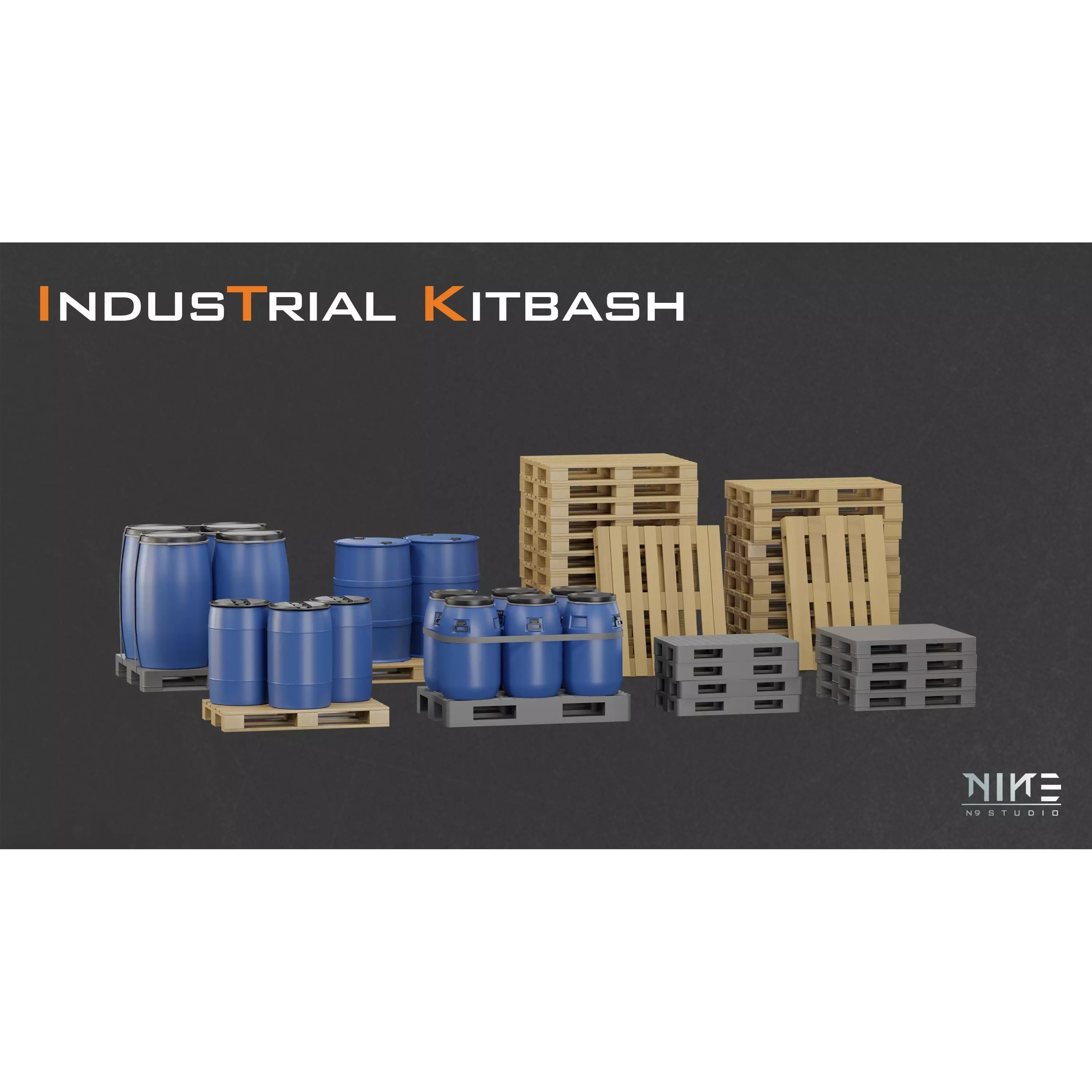 Industrial Kitbash - Game-Ready 3D Model - View 14
