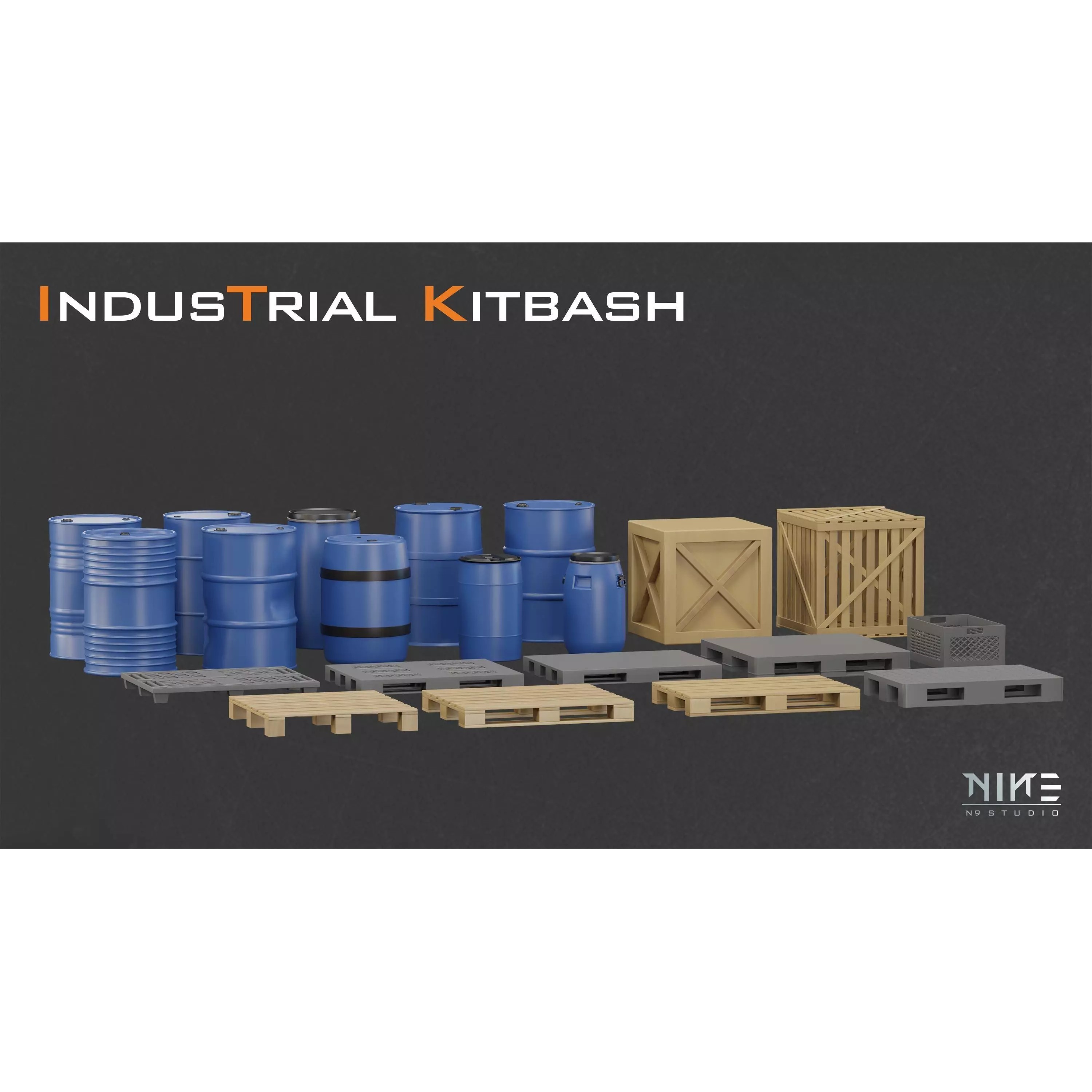 Industrial Kitbash - Game-Ready 3D Model - View 15