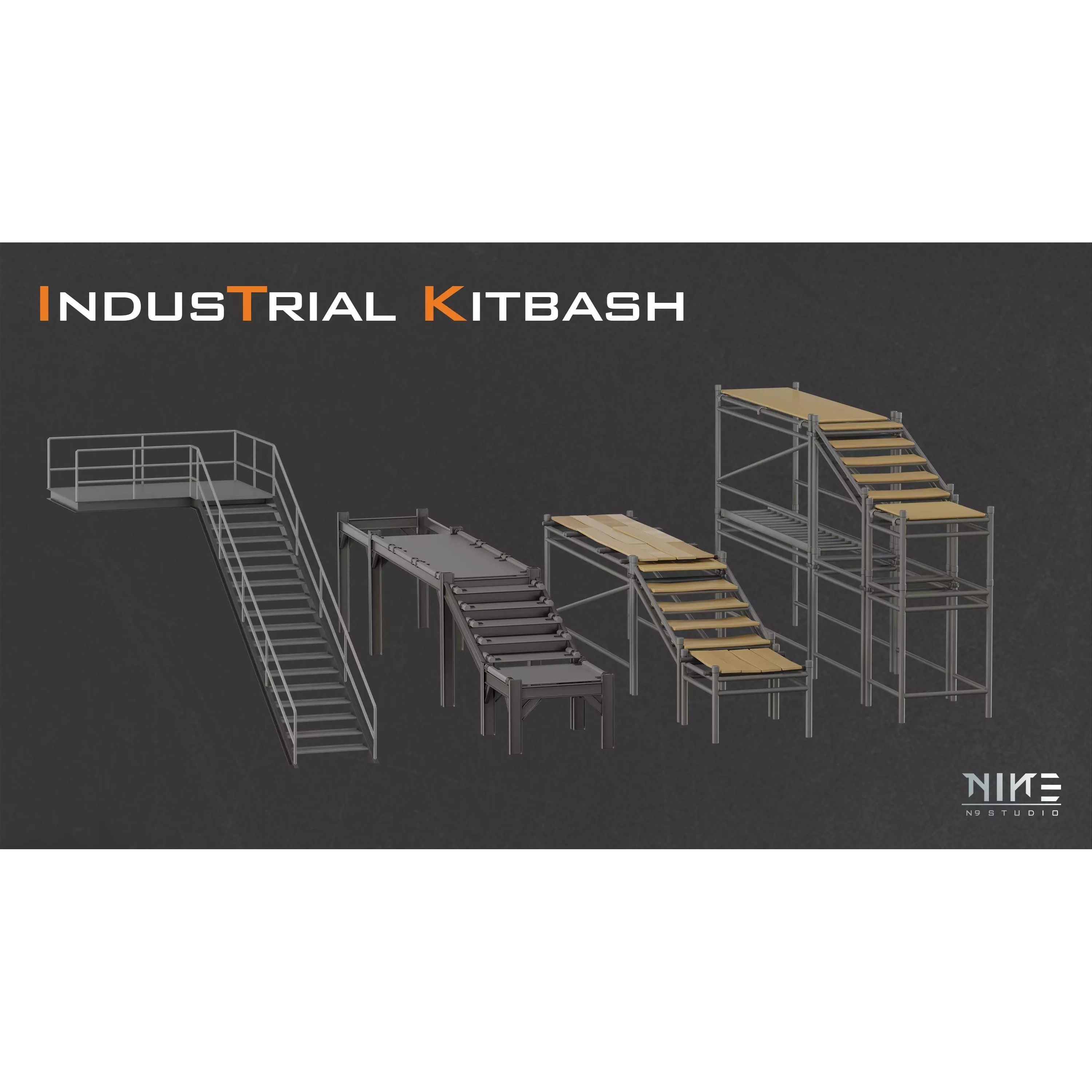 Industrial Kitbash - Game-Ready 3D Model - View 17