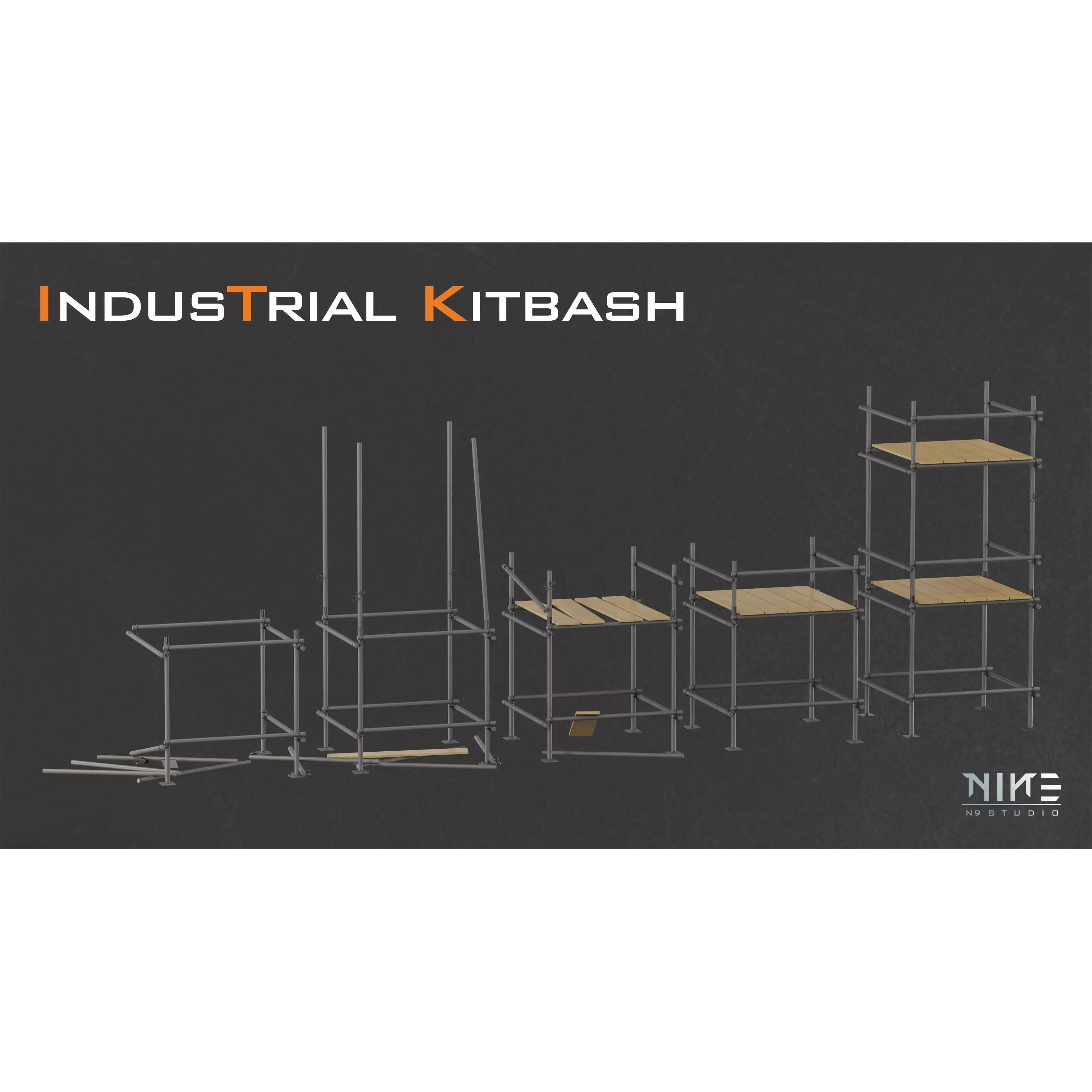 Industrial Kitbash - Game-Ready 3D Model - View 18
