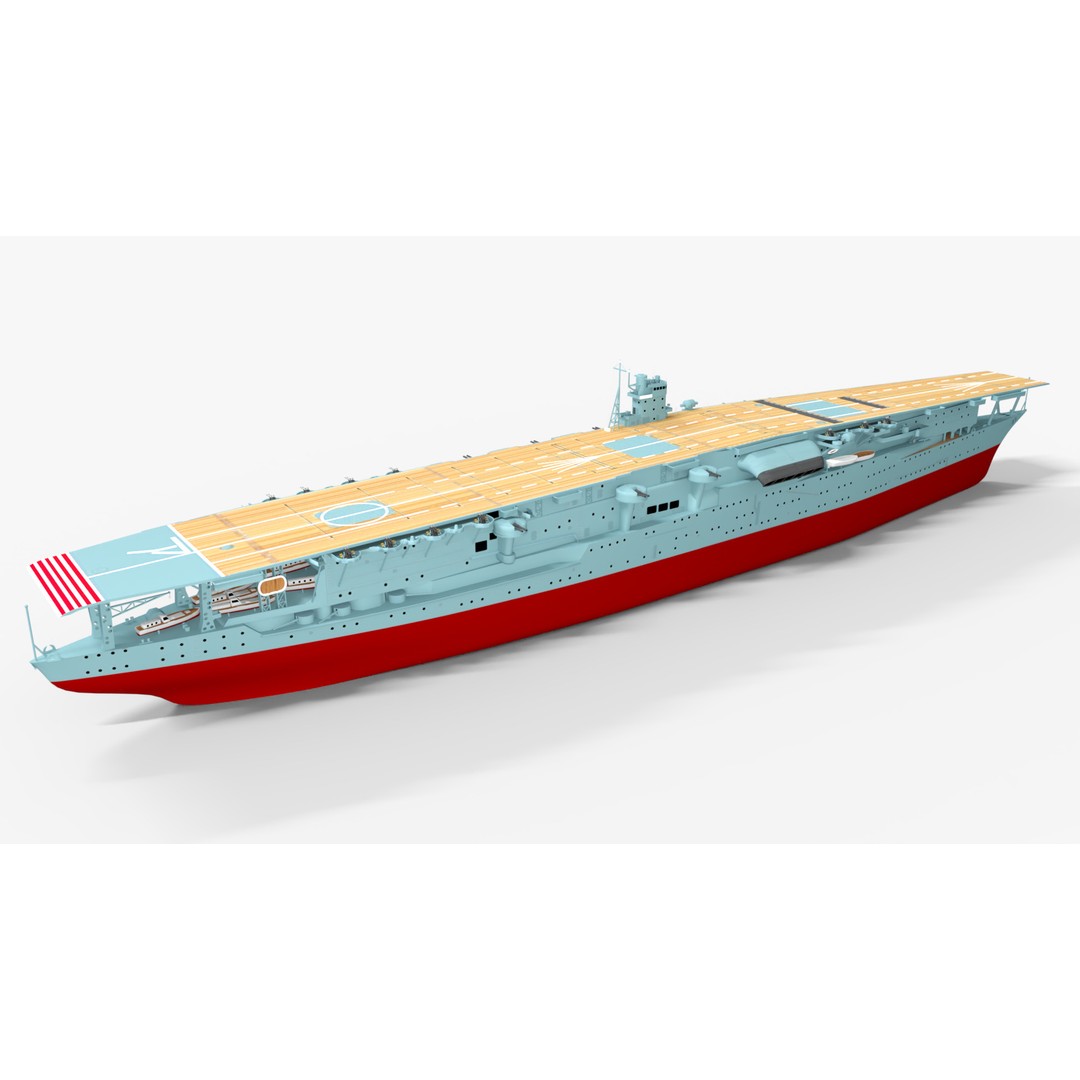 Akagi Aircraft Carrier 3D Model – Low Poly PBR Game Asset, FBX - View 3
