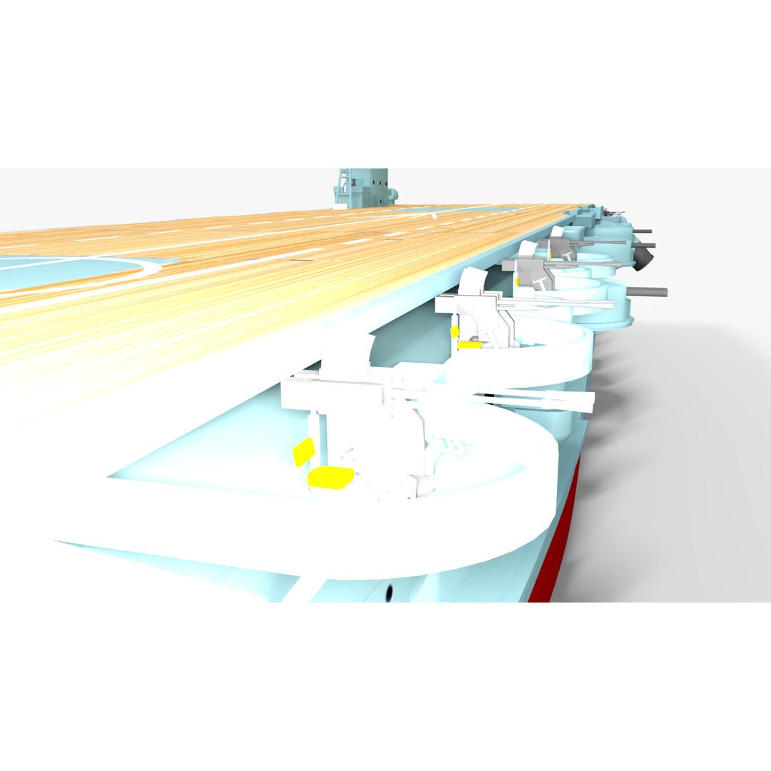 Akagi Aircraft Carrier 3D Model – Low Poly PBR Game Asset, FBX - View 6