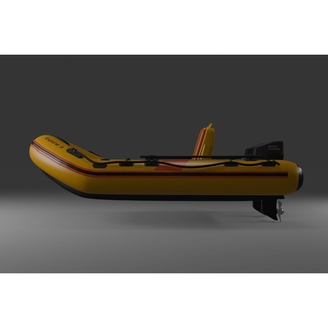 Inflatable Kayak 3D Model – Low Poly PBR Watercraft, FBX - View 5