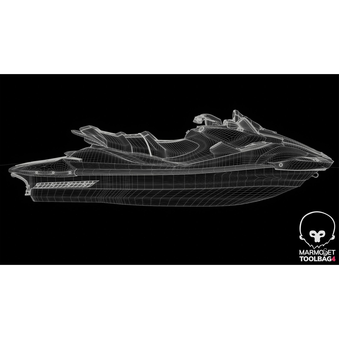 Kawasaki Ultra 310 LX Jet Ski 3D Model – High Poly PBR Asset, FBX, Blender