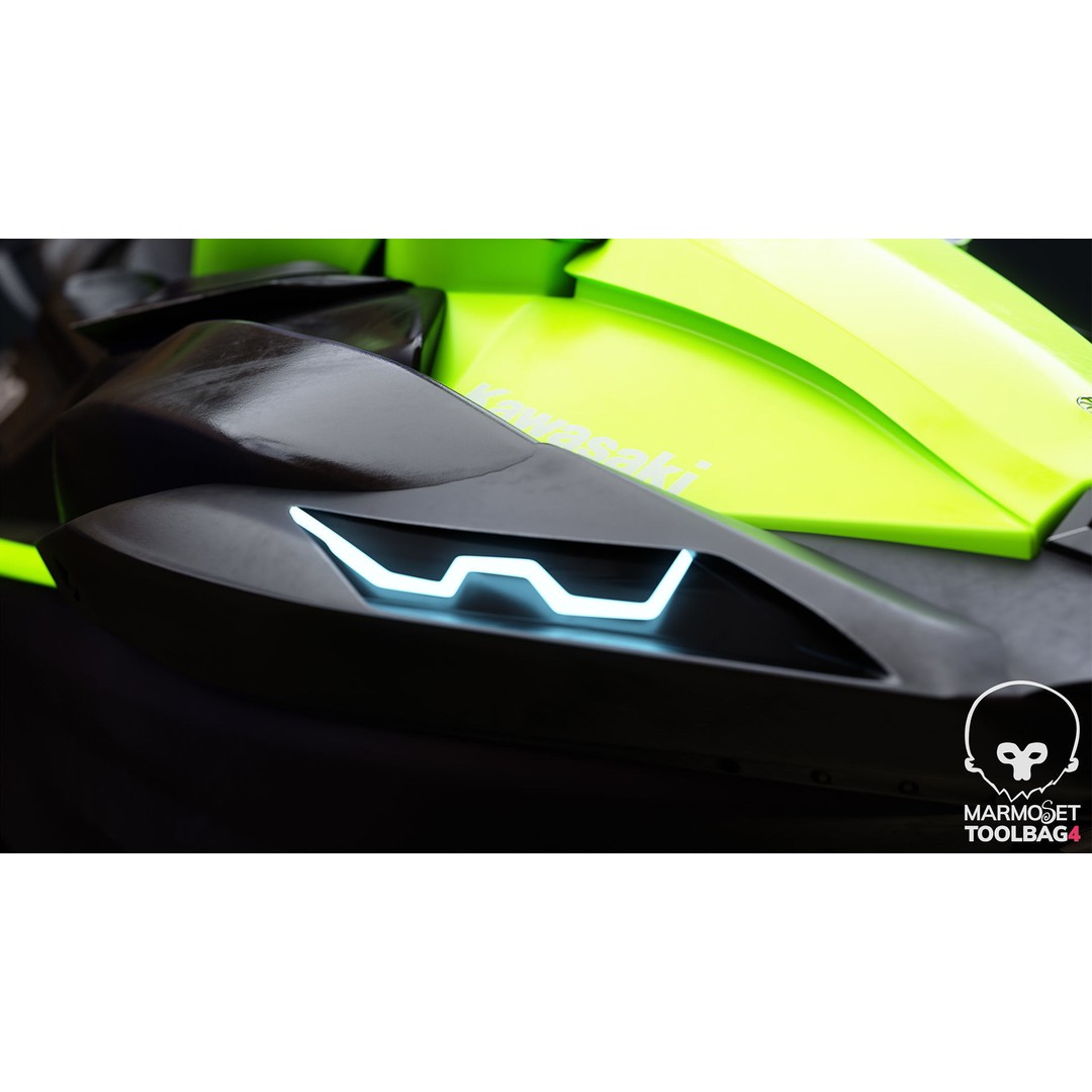 Kawasaki Ultra 310 LX Jet Ski 3D Model – High Poly PBR Asset, FBX, Blender - View 14