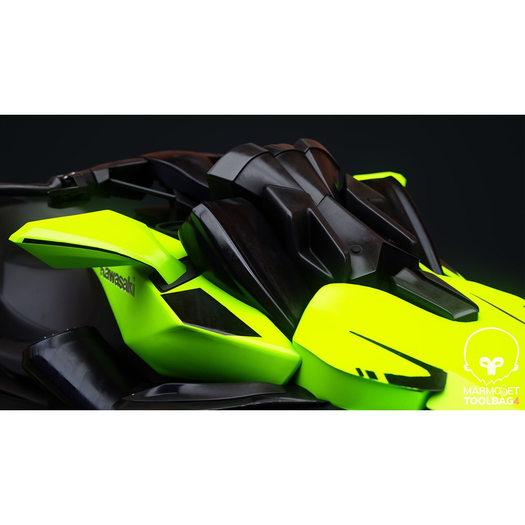 Kawasaki Ultra 310 LX Jet Ski 3D Model – High Poly PBR Asset, FBX, Blender - View 15