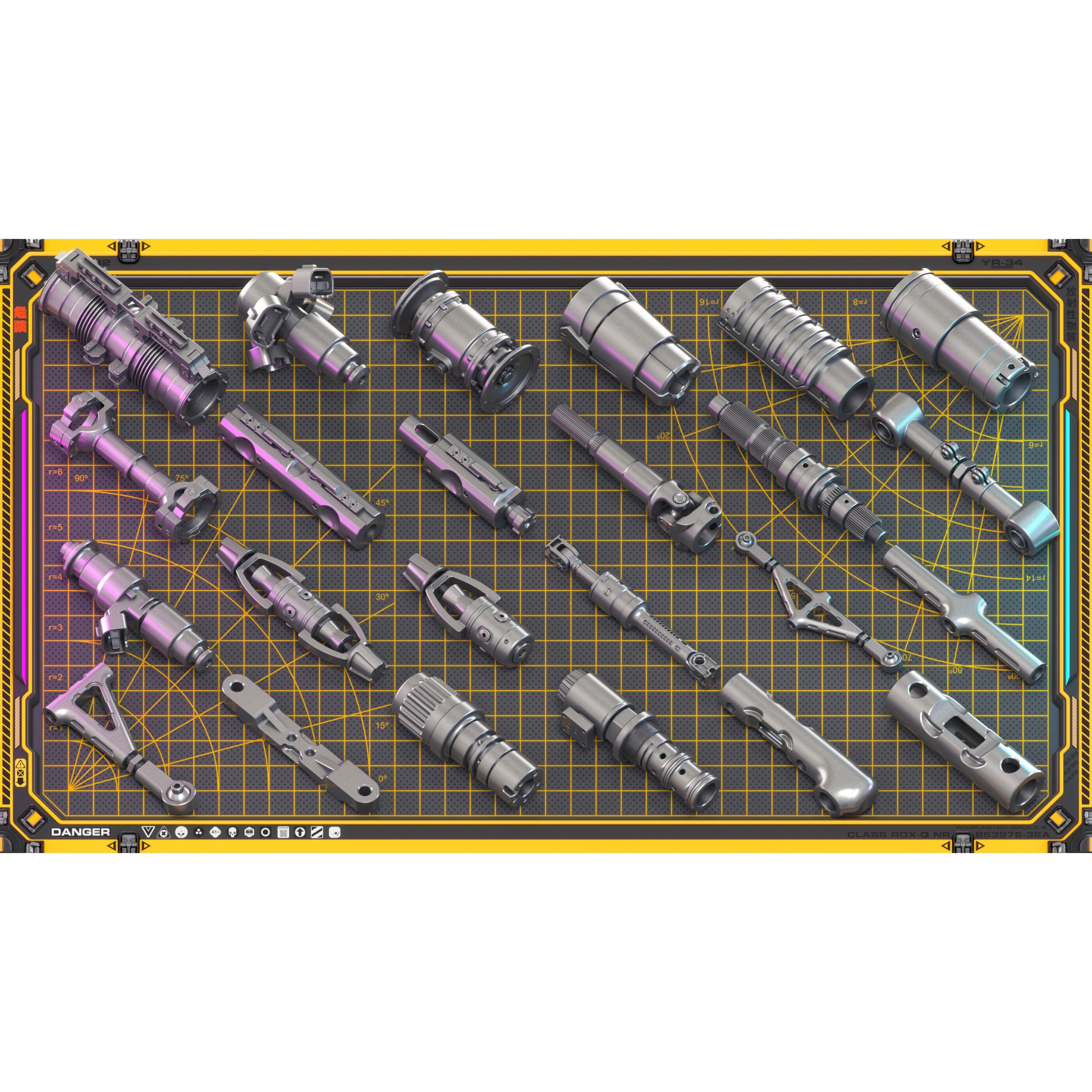 Sci-Fi Hard Surface Mechanical Kitbash - Game-Ready 3D Model - View 19