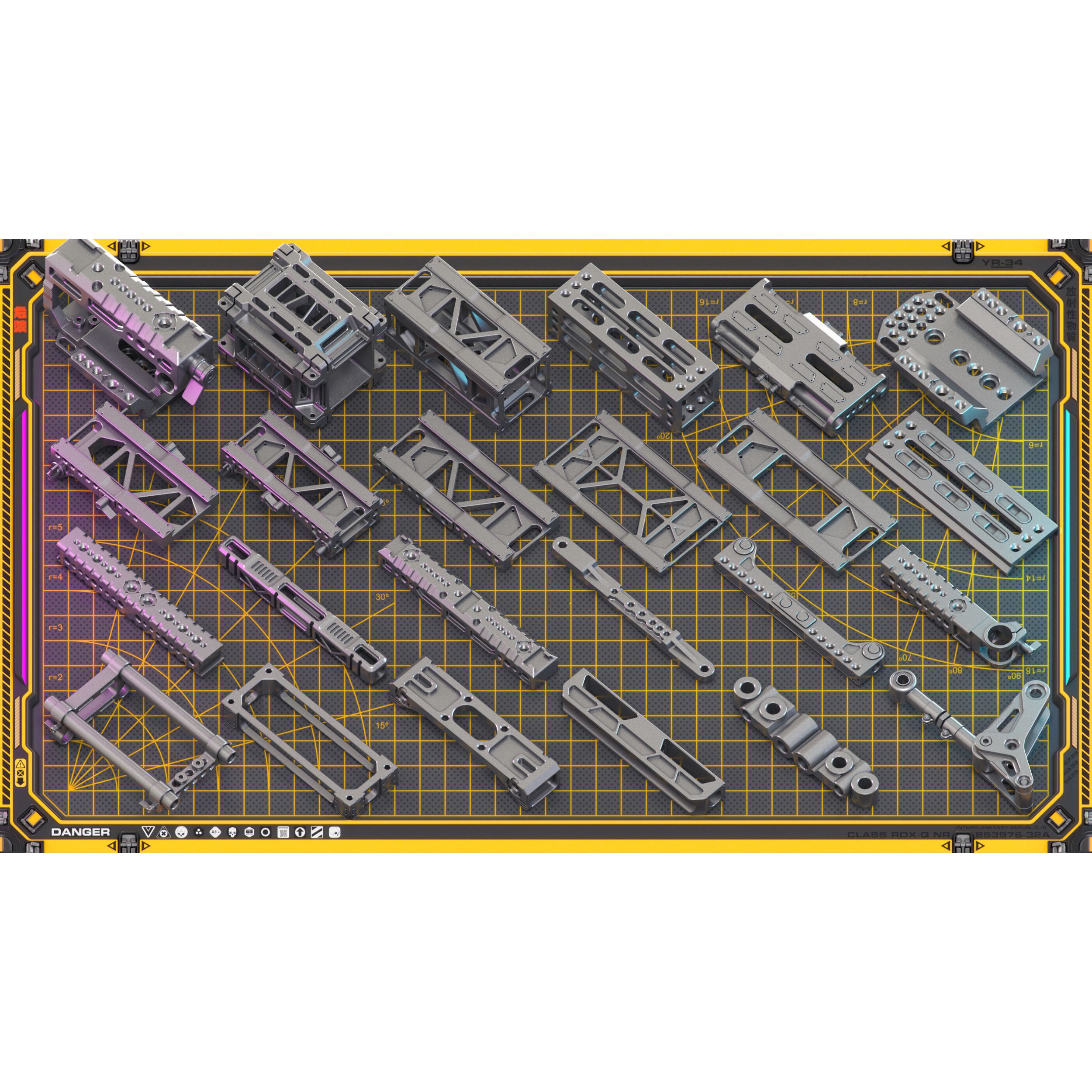 Sci-Fi Hard Surface Mechanical Kitbash - Game-Ready 3D Model - View 21