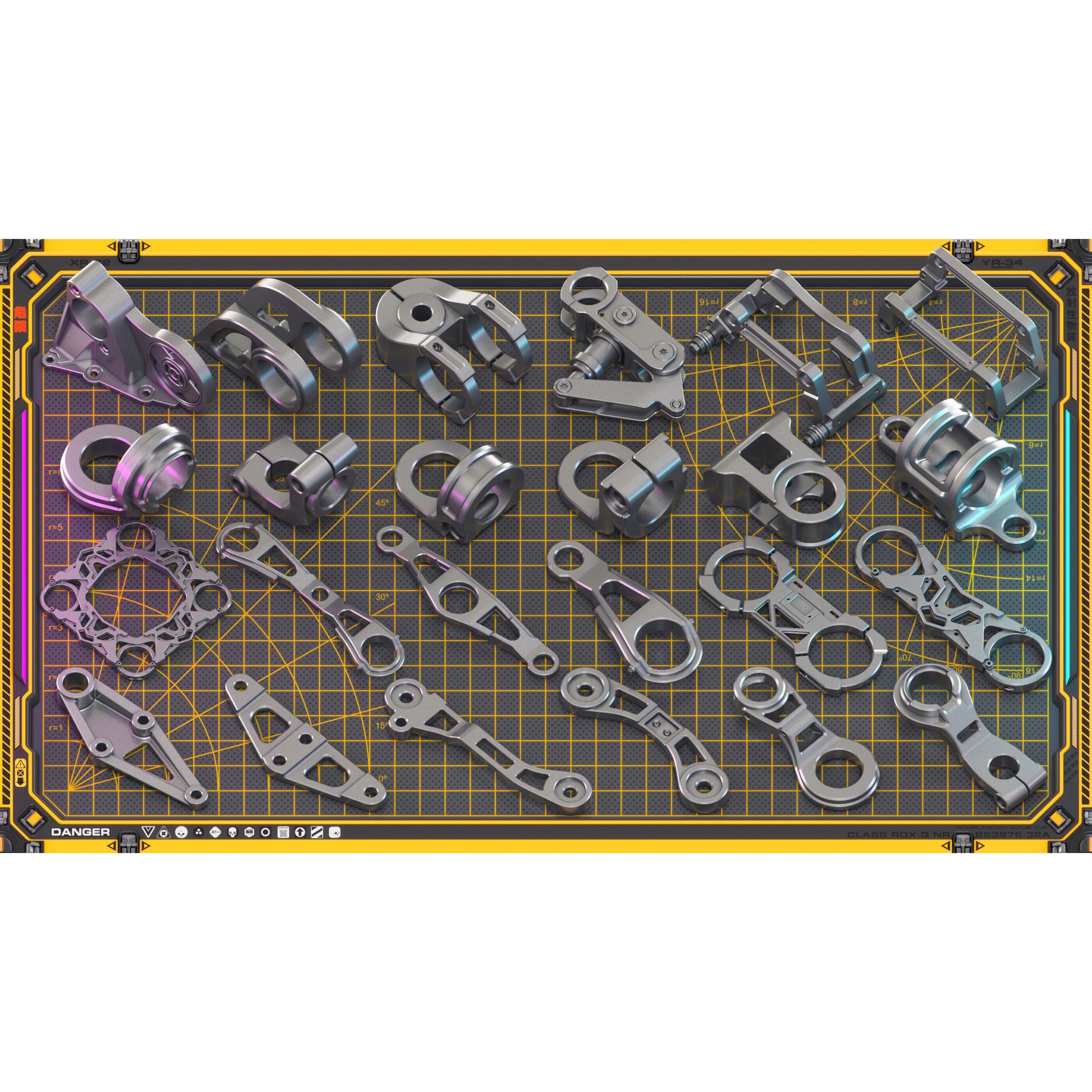 Sci-Fi Hard Surface Mechanical Kitbash - Game-Ready 3D Model - View 22