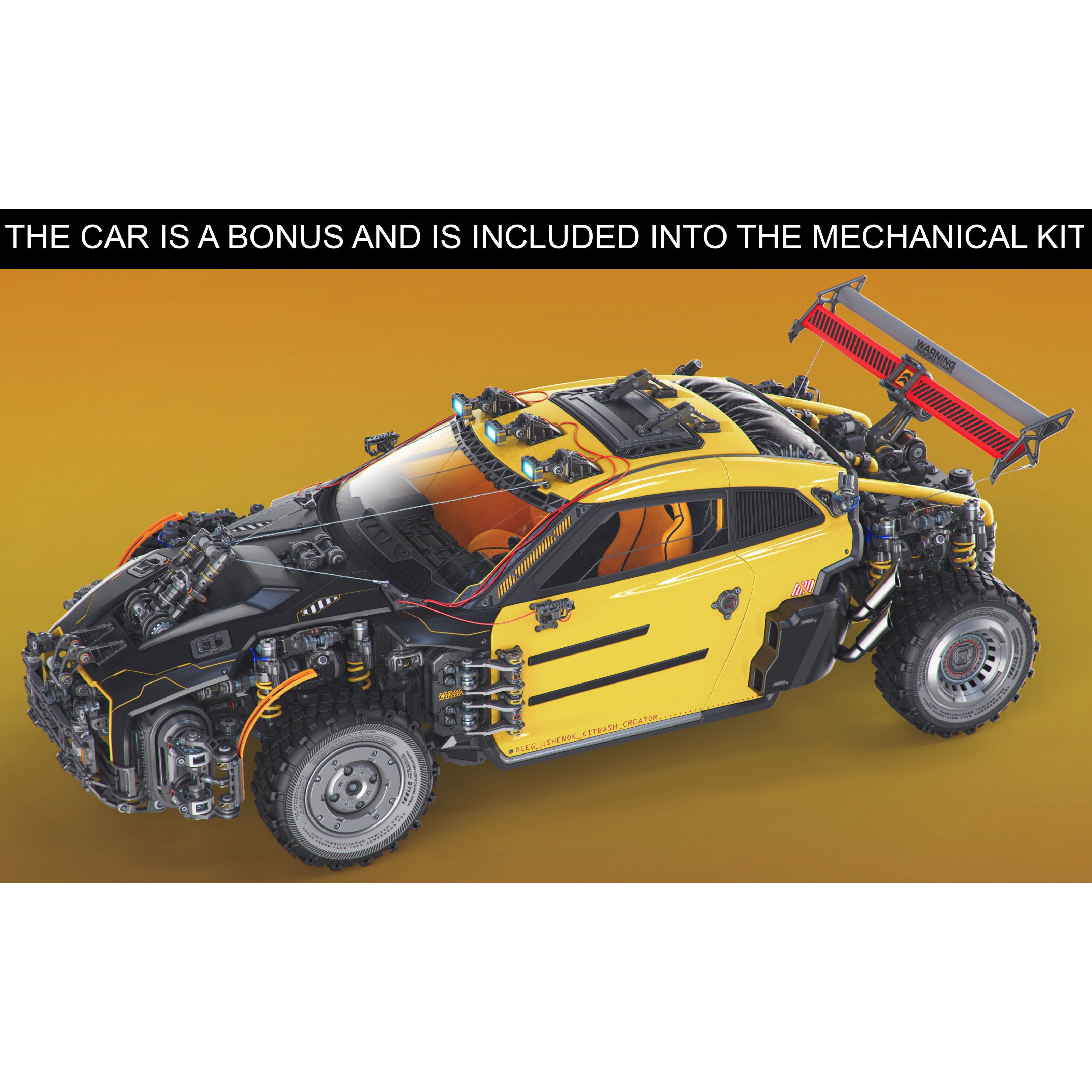 Sci-Fi Hard Surface Mechanical Kitbash - Game-Ready 3D Model - View 5