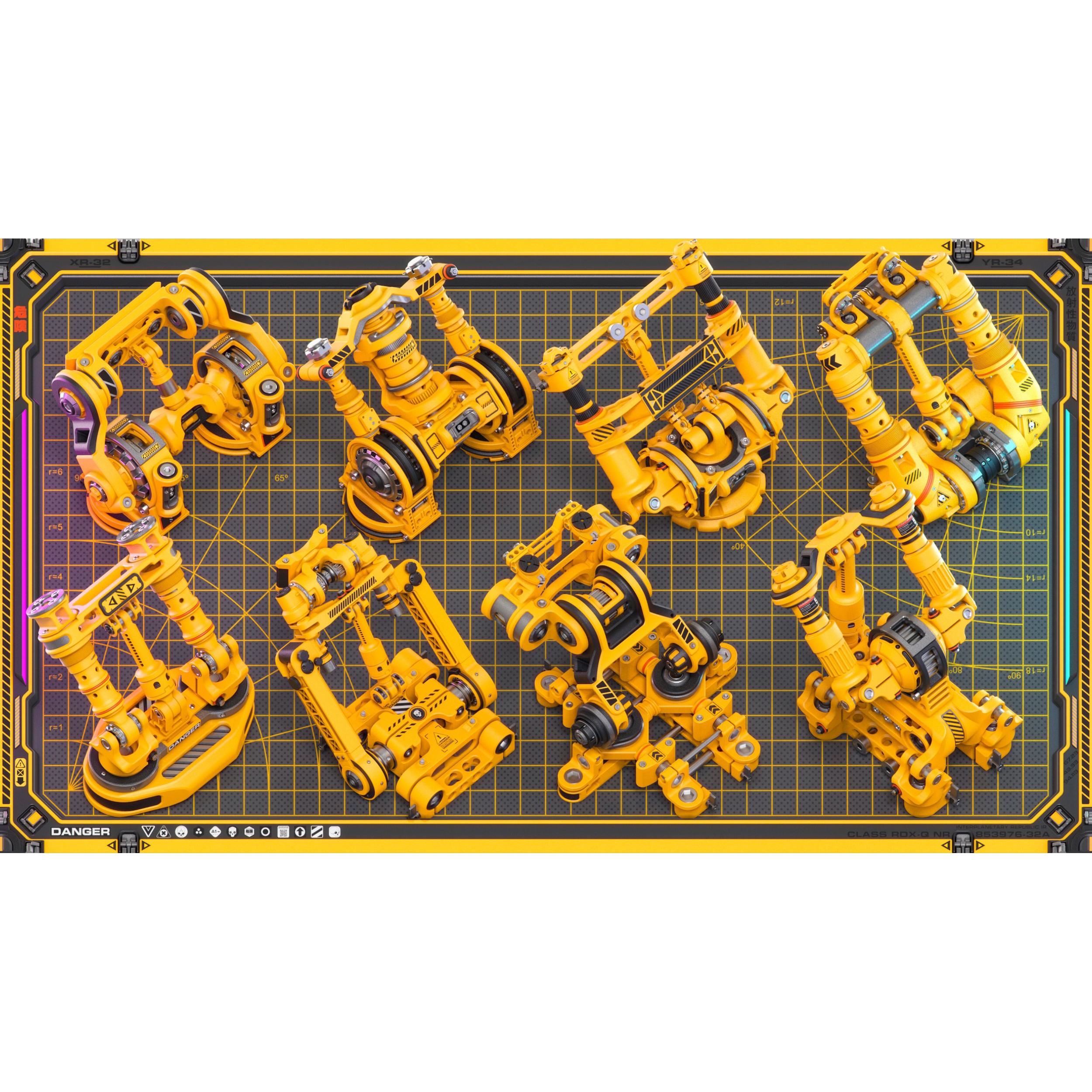 Sci-Fi Hard Surface Mechanical Kitbash - Game-Ready 3D Model - View 7