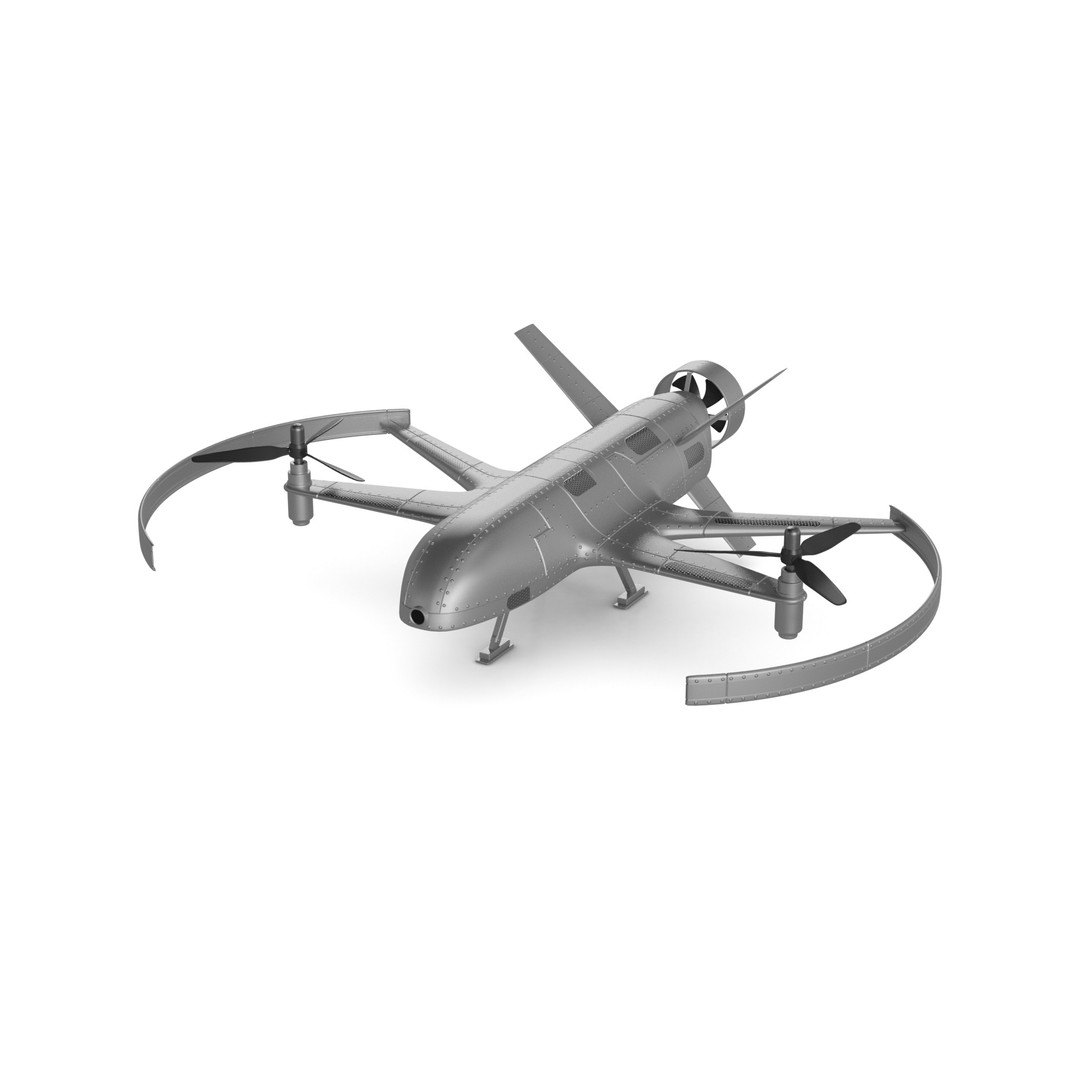 Naval Drone 3D Model – Futuristic Military Vessel, FBX, PBR Textures