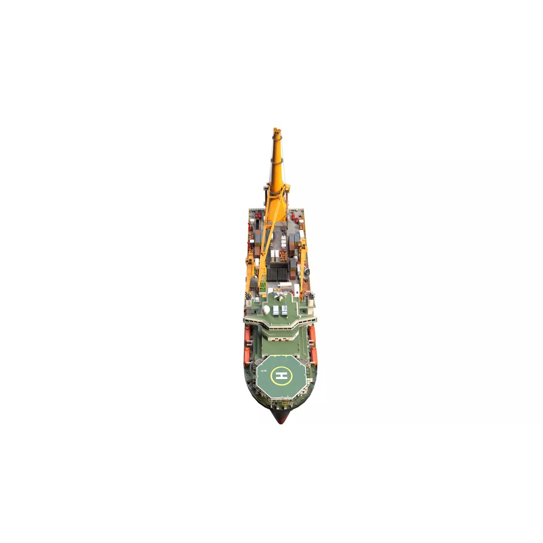 Offshore Installation Vessel 3D Model – Low Poly, Game Ready, FBX - View 17