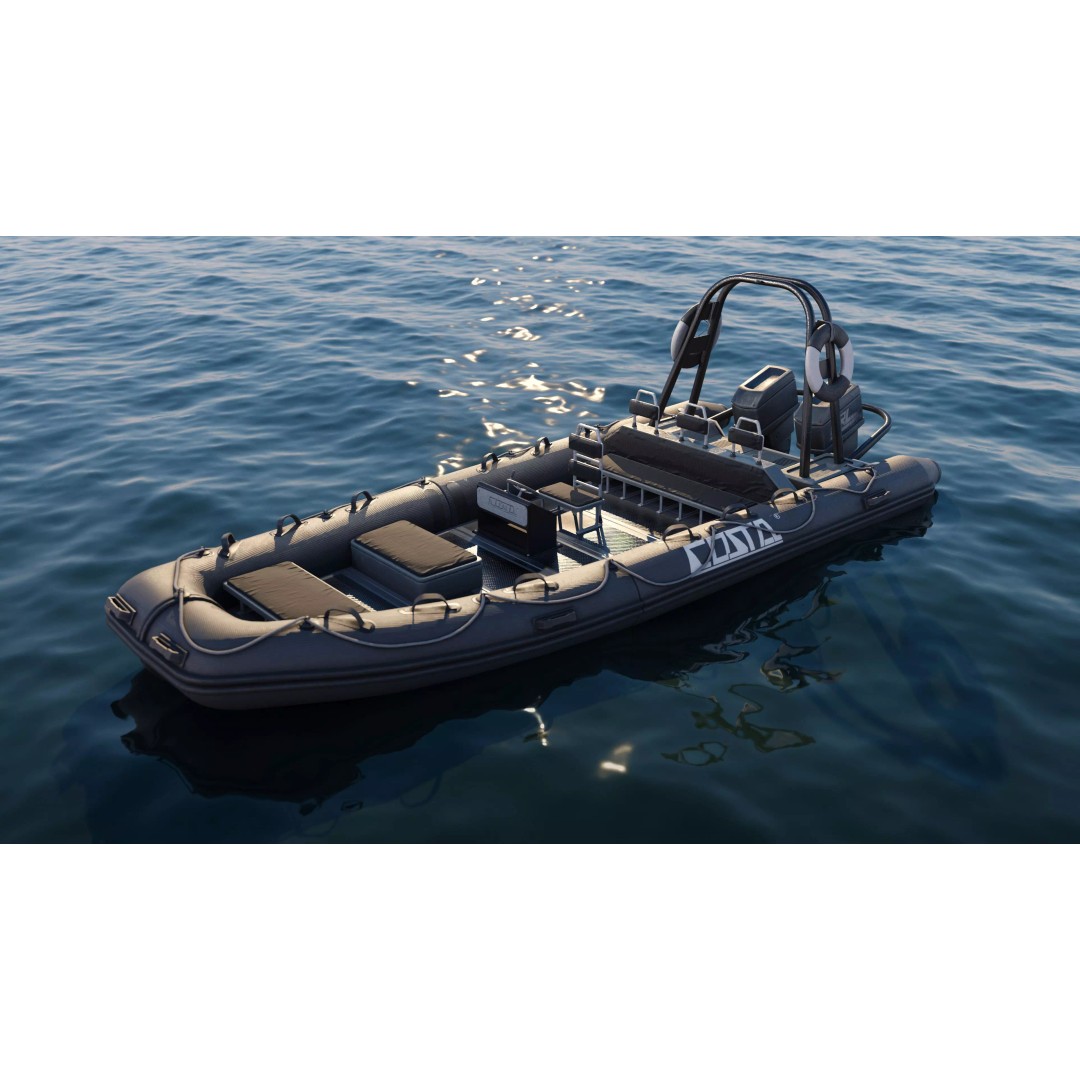 Inflatable Boat 3D Model – Low Poly Game Ready Asset, PBR Textures - View 2
