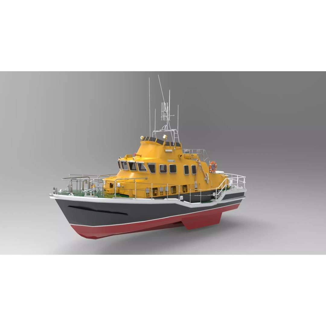 Rescue Ship 3D Model – High Poly Maritime Vessel for Games, FBX - View 2