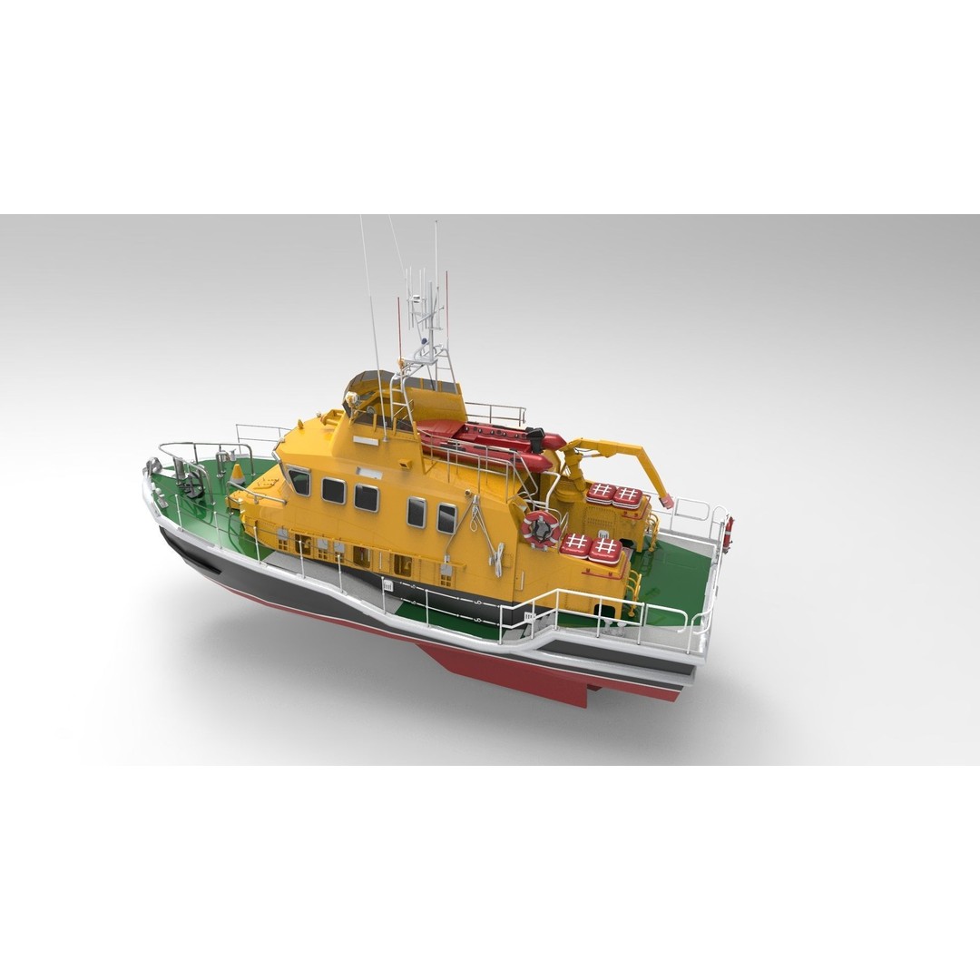 Rescue Ship 3D Model – High Poly Maritime Vessel for Games, FBX - View 4