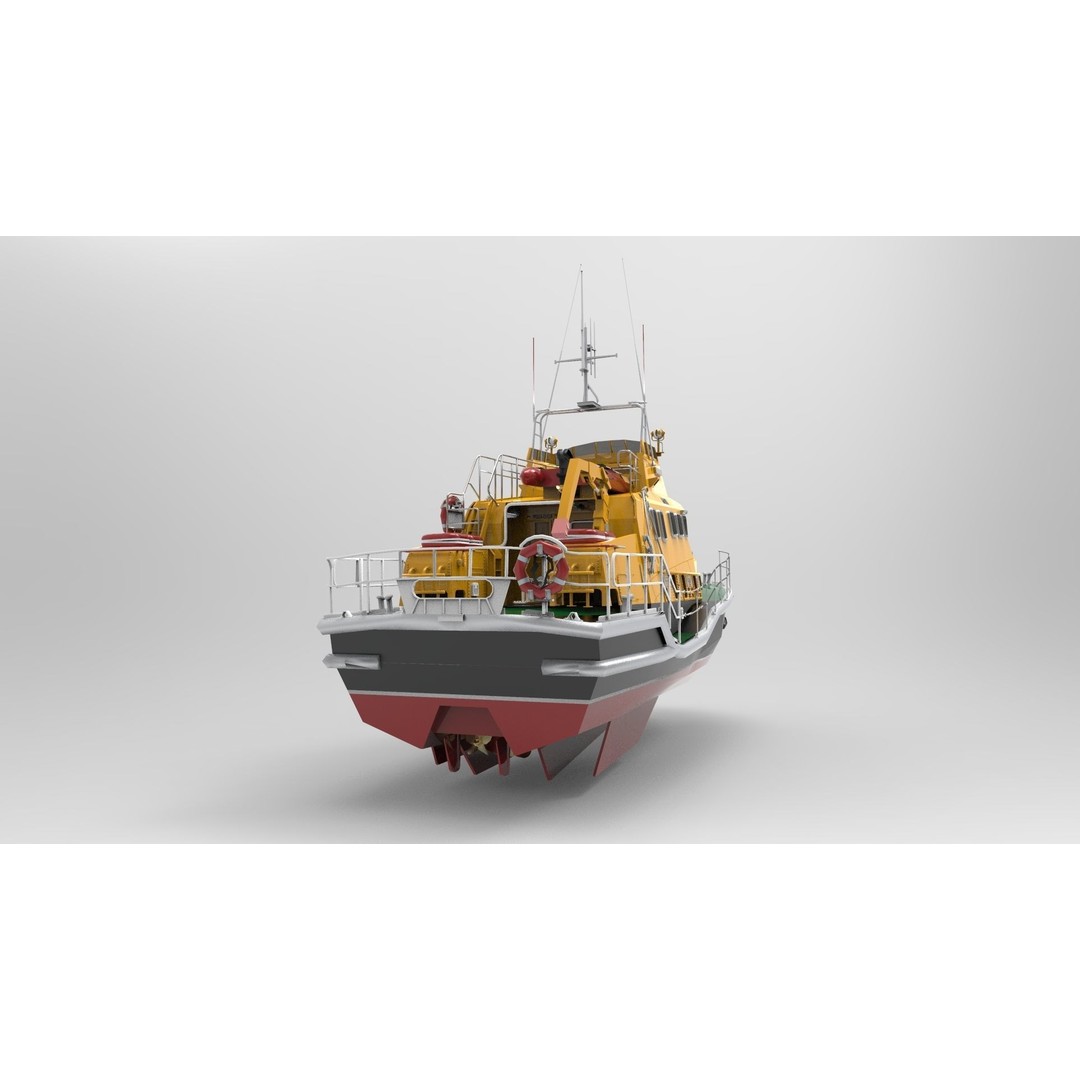 Rescue Ship 3D Model – High Poly Maritime Vessel for Games, FBX - View 5