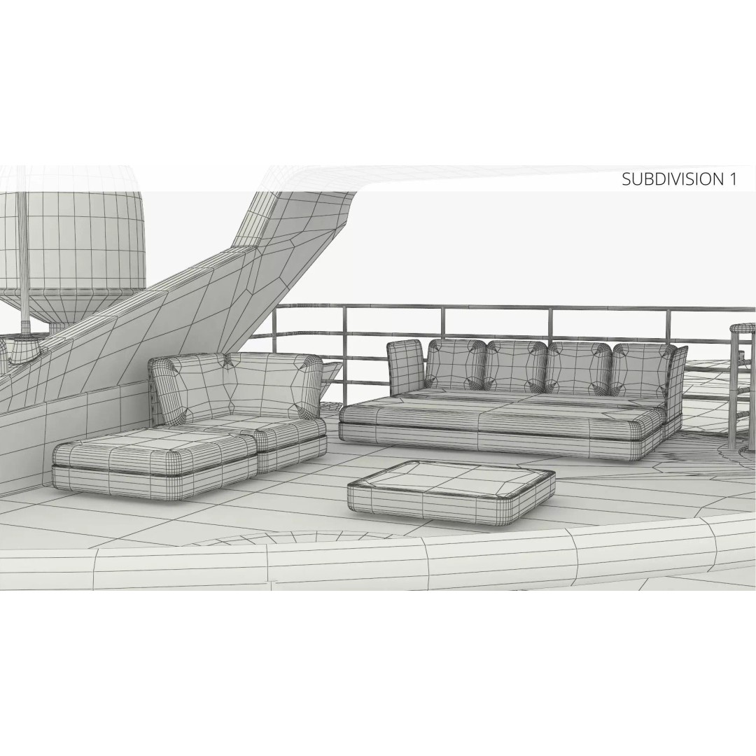 Formosa Mega Yacht 3D Model – Rigged Luxury Vessel for Cinema 4D - View 15