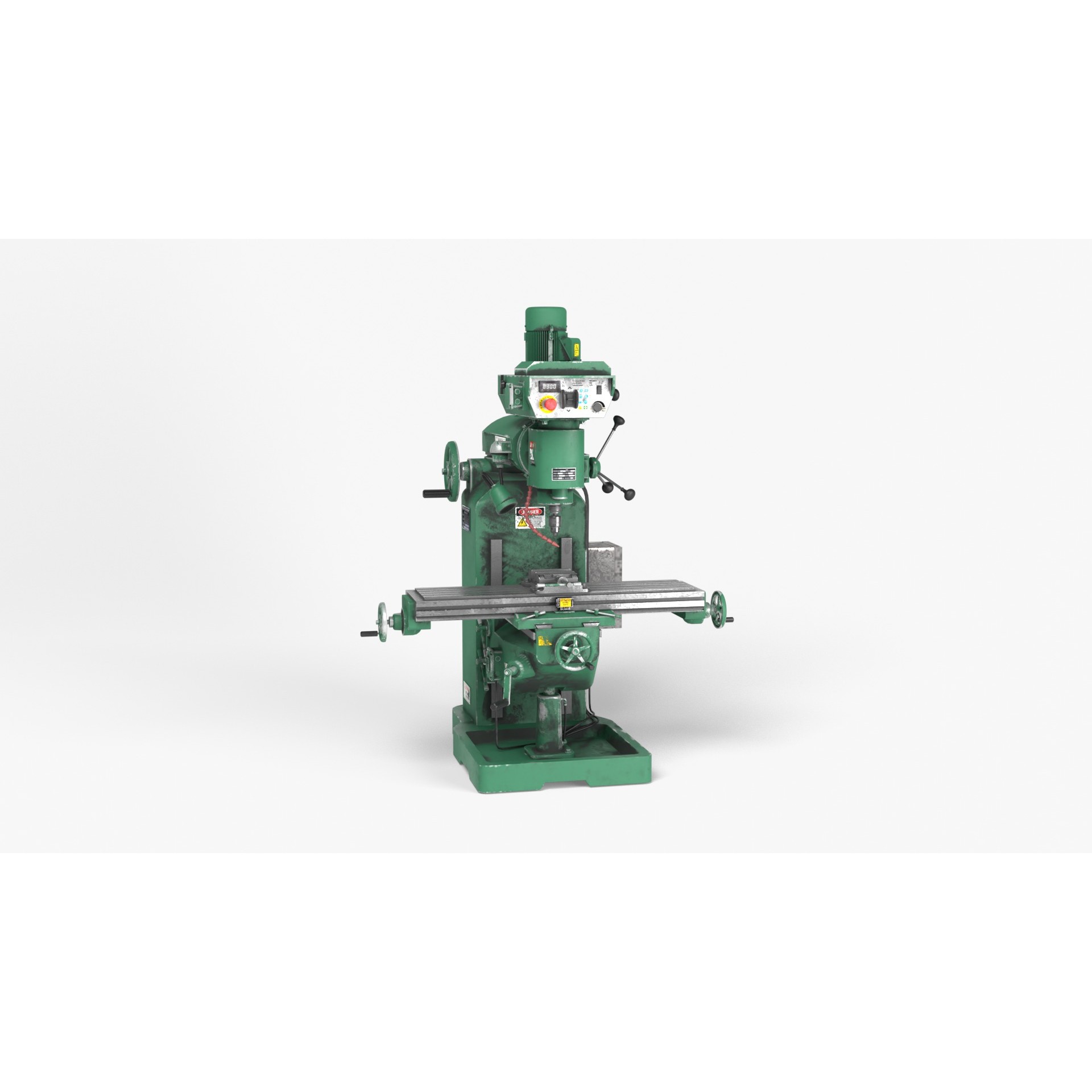 Vertical Milling Machine - Game-Ready 3D Model - View 13