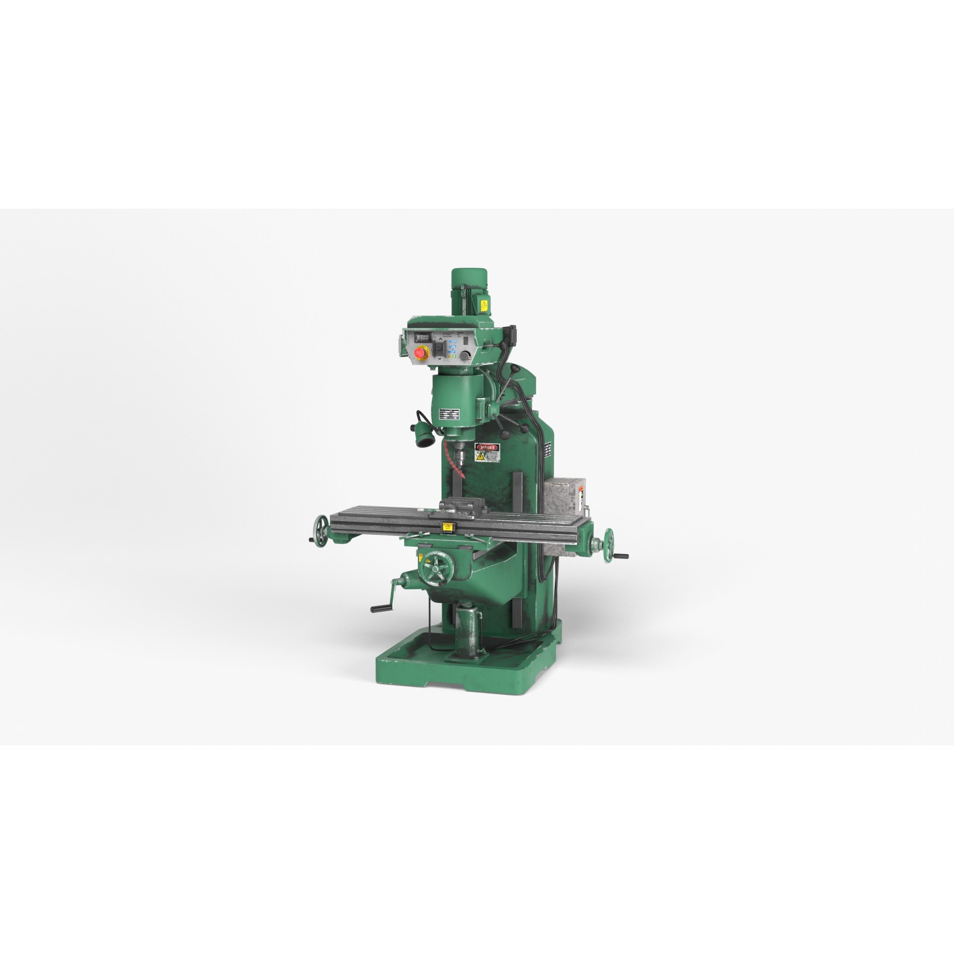 Vertical Milling Machine - Game-Ready 3D Model - View 14