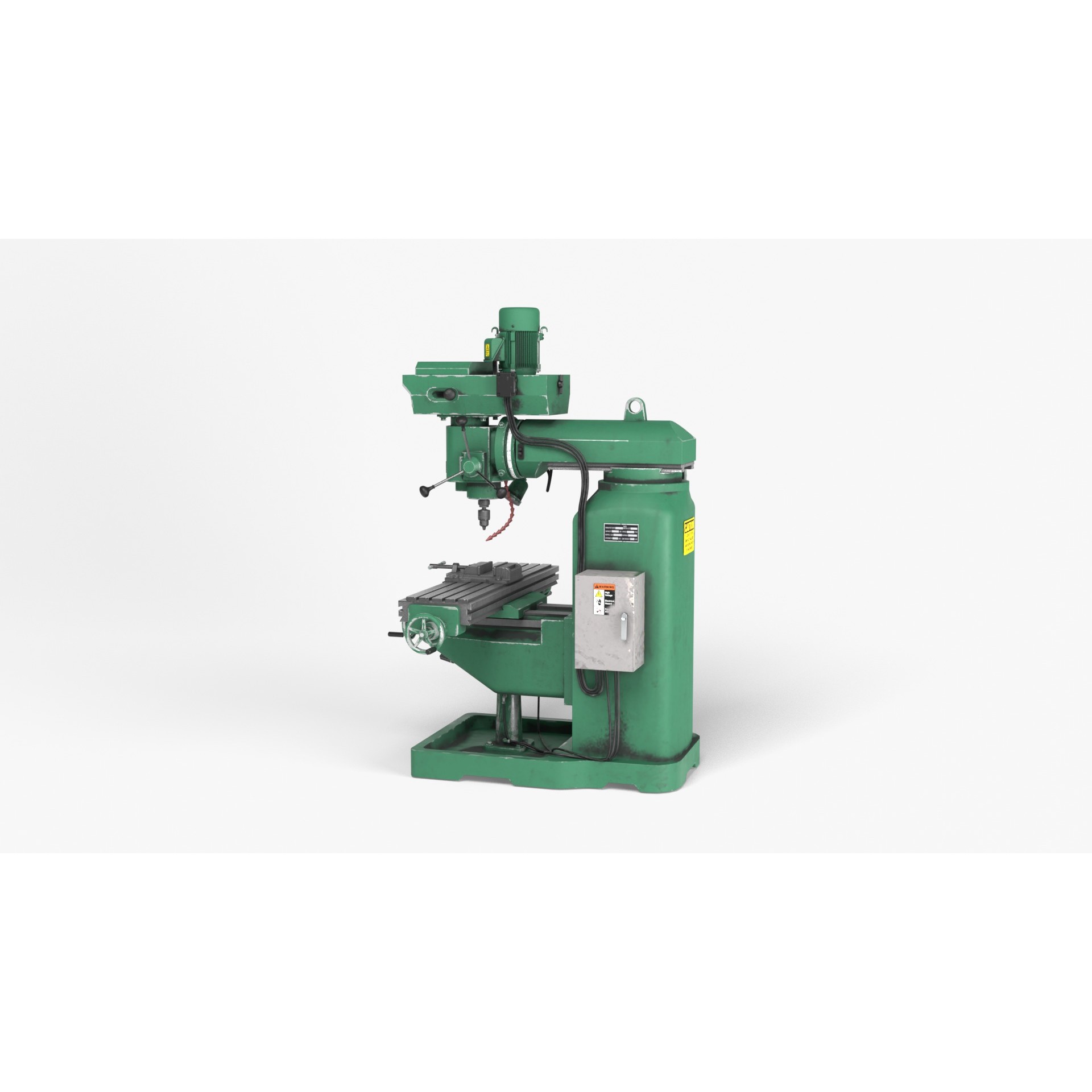 Vertical Milling Machine - Game-Ready 3D Model - View 5