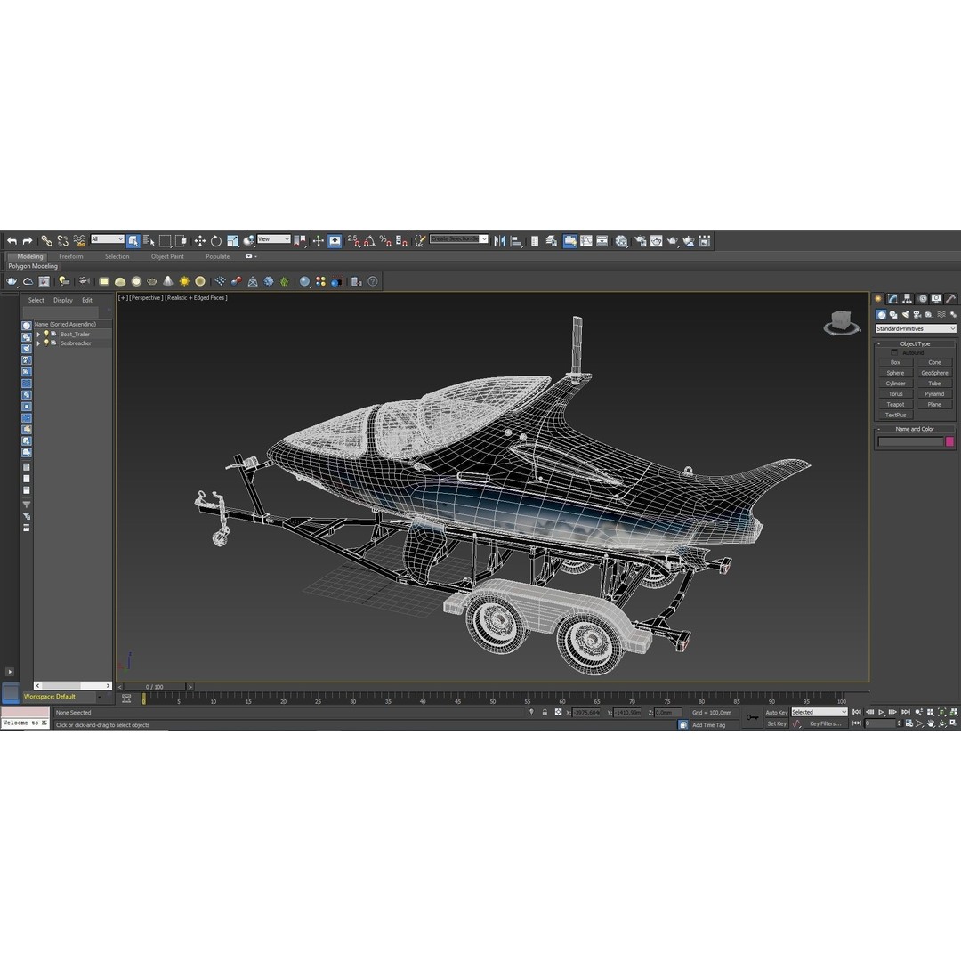 Seabreacher Shark 3D Model – Highly Detailed Game-Ready Asset, FBX
