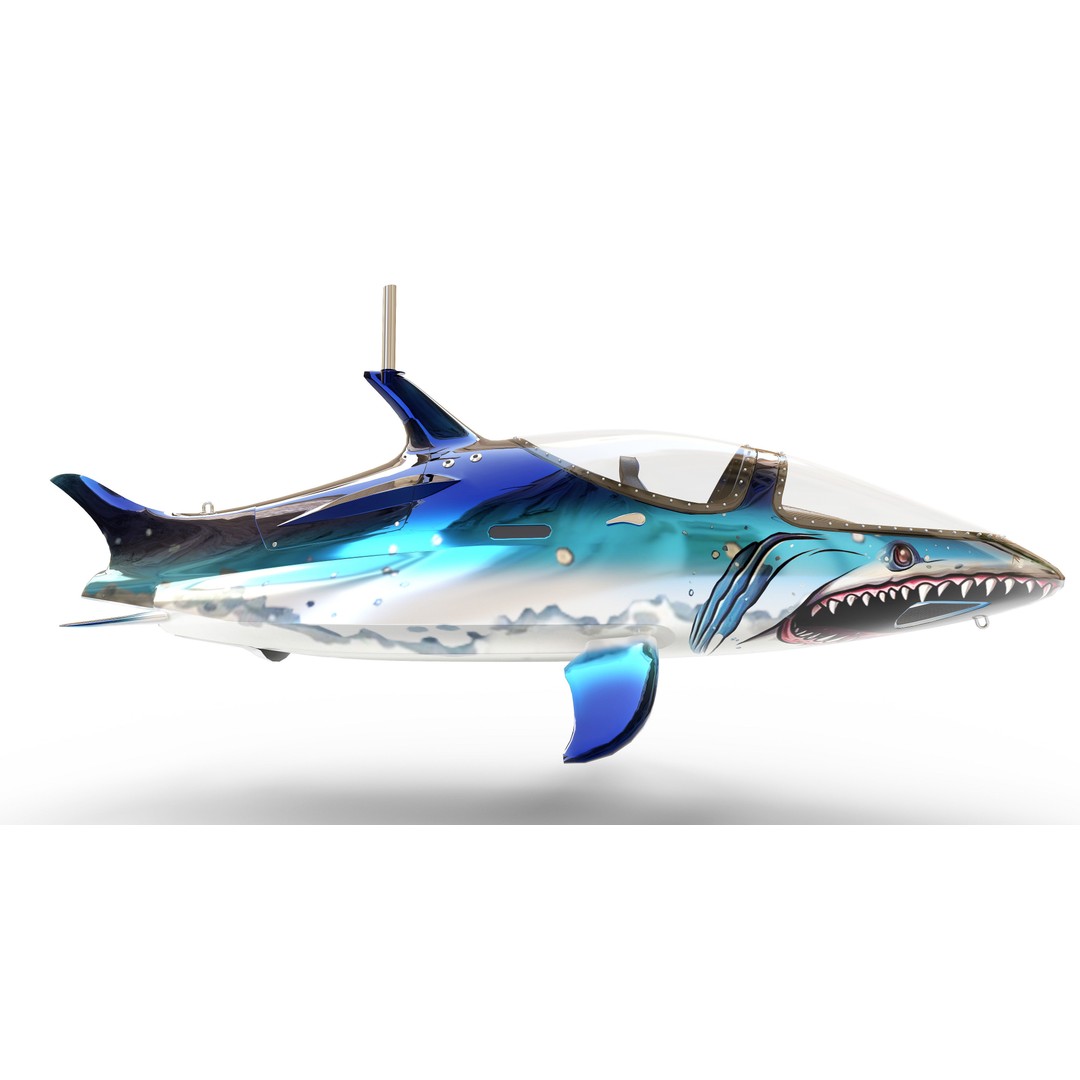 Seabreacher Shark 3D Model – Highly Detailed Game-Ready Asset, FBX - View 6