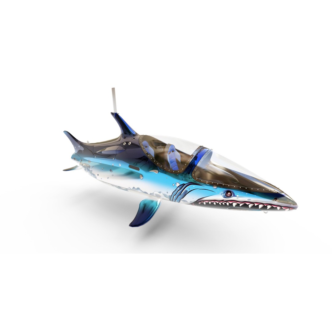 Seabreacher Shark 3D Model – Highly Detailed Game-Ready Asset, FBX - View 7