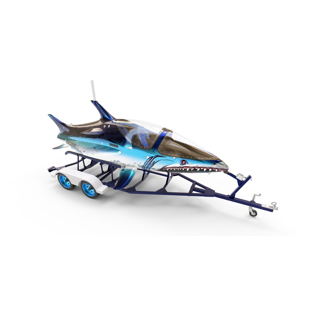 Seabreacher Shark 3D Model – Highly Detailed Game-Ready Asset, FBX - View 8